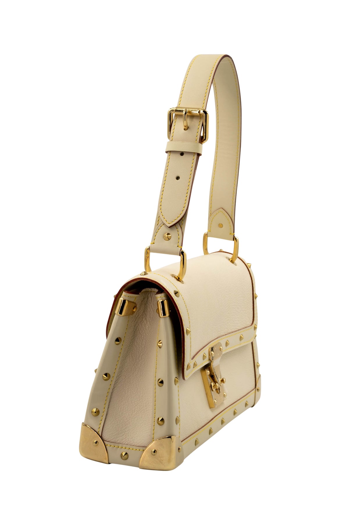 Louis Vuitton Bone White Suhali Studded Flap Bag  2003