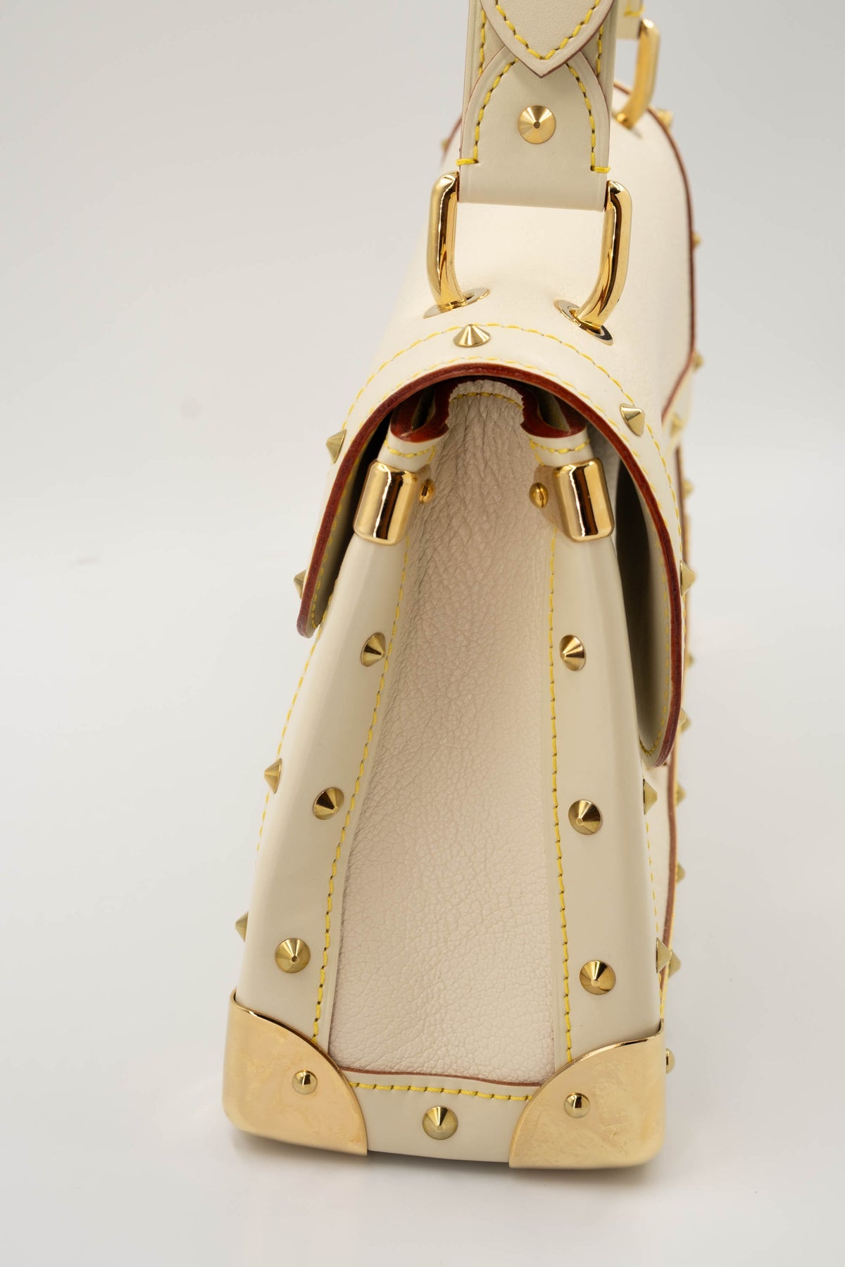 Louis Vuitton Bone White Suhali Studded Flap Bag  2003