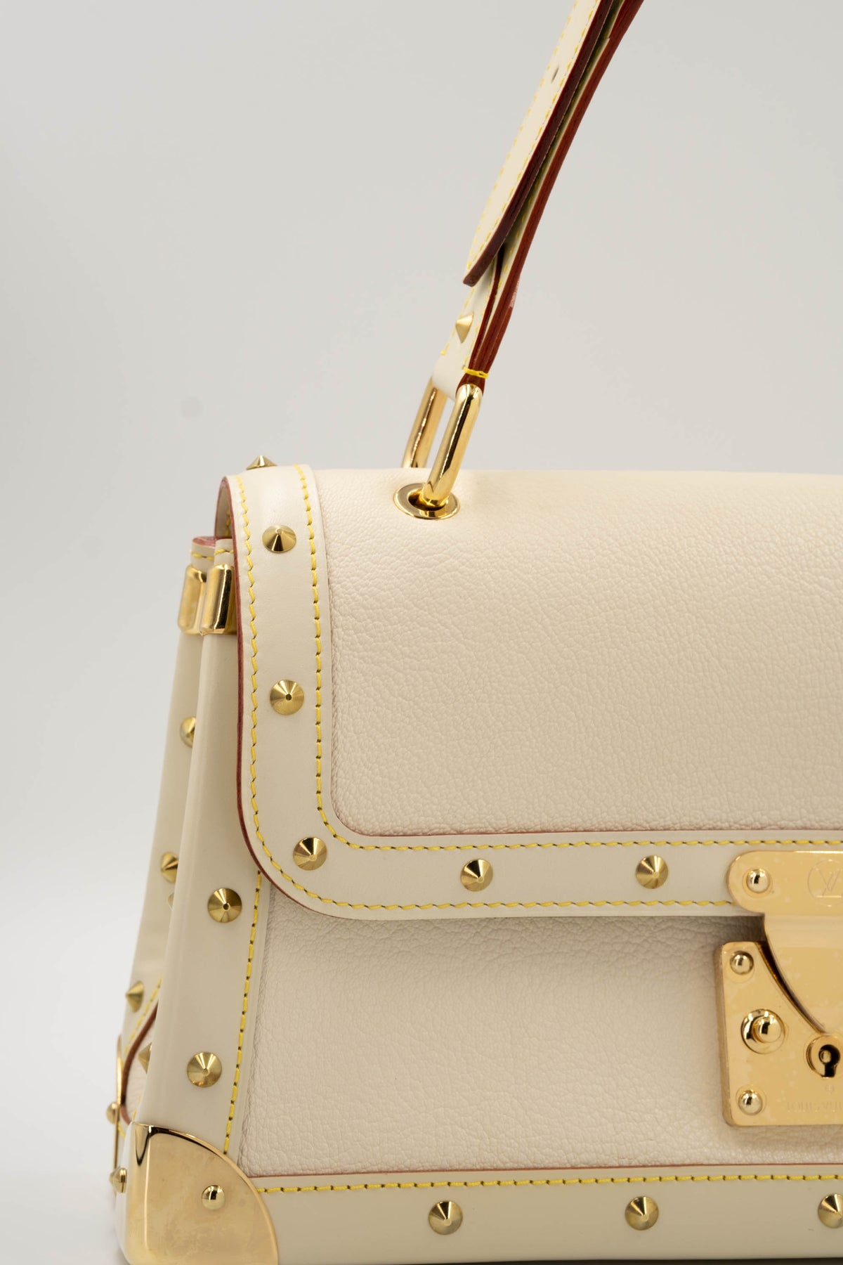 Louis Vuitton Bone White Suhali Studded Flap Bag  2003