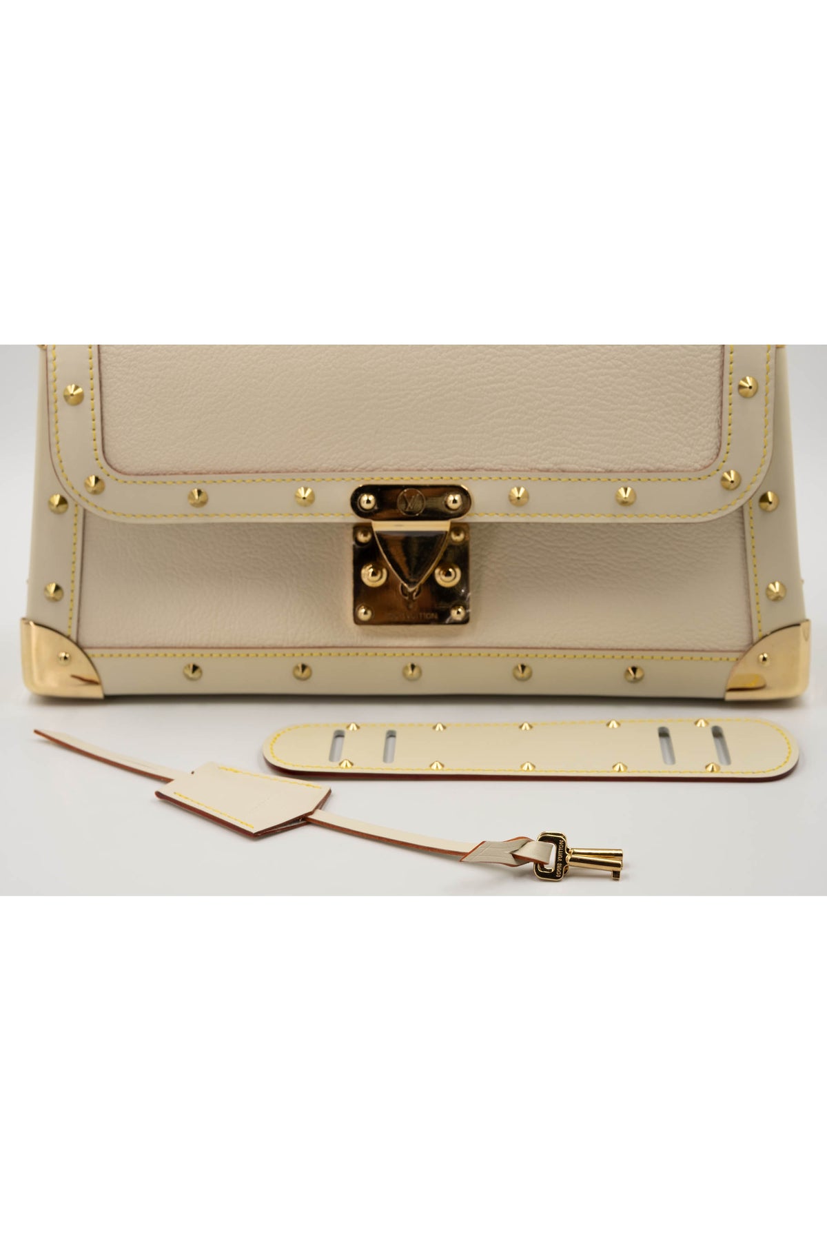 Louis Vuitton Bone White Suhali Studded Flap Bag  2003