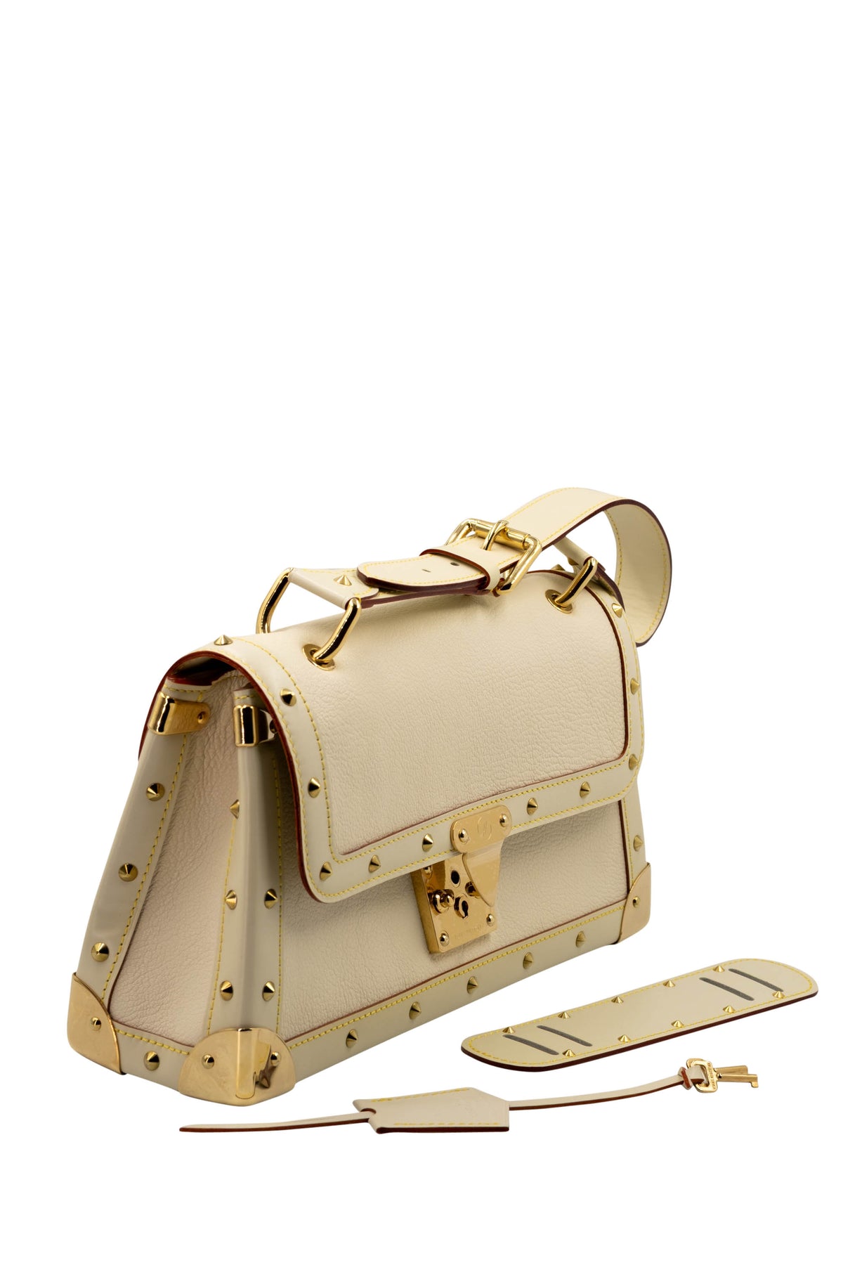 Louis Vuitton Bone White Suhali Studded Flap Bag  2003