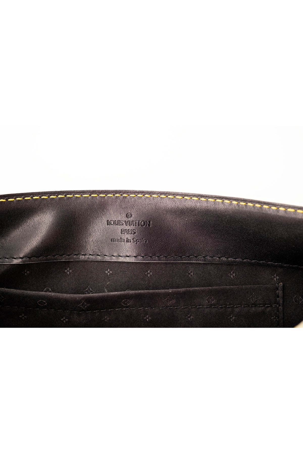 Louis Vuitton Black Suhali Leather Studded Flap Bag 2003