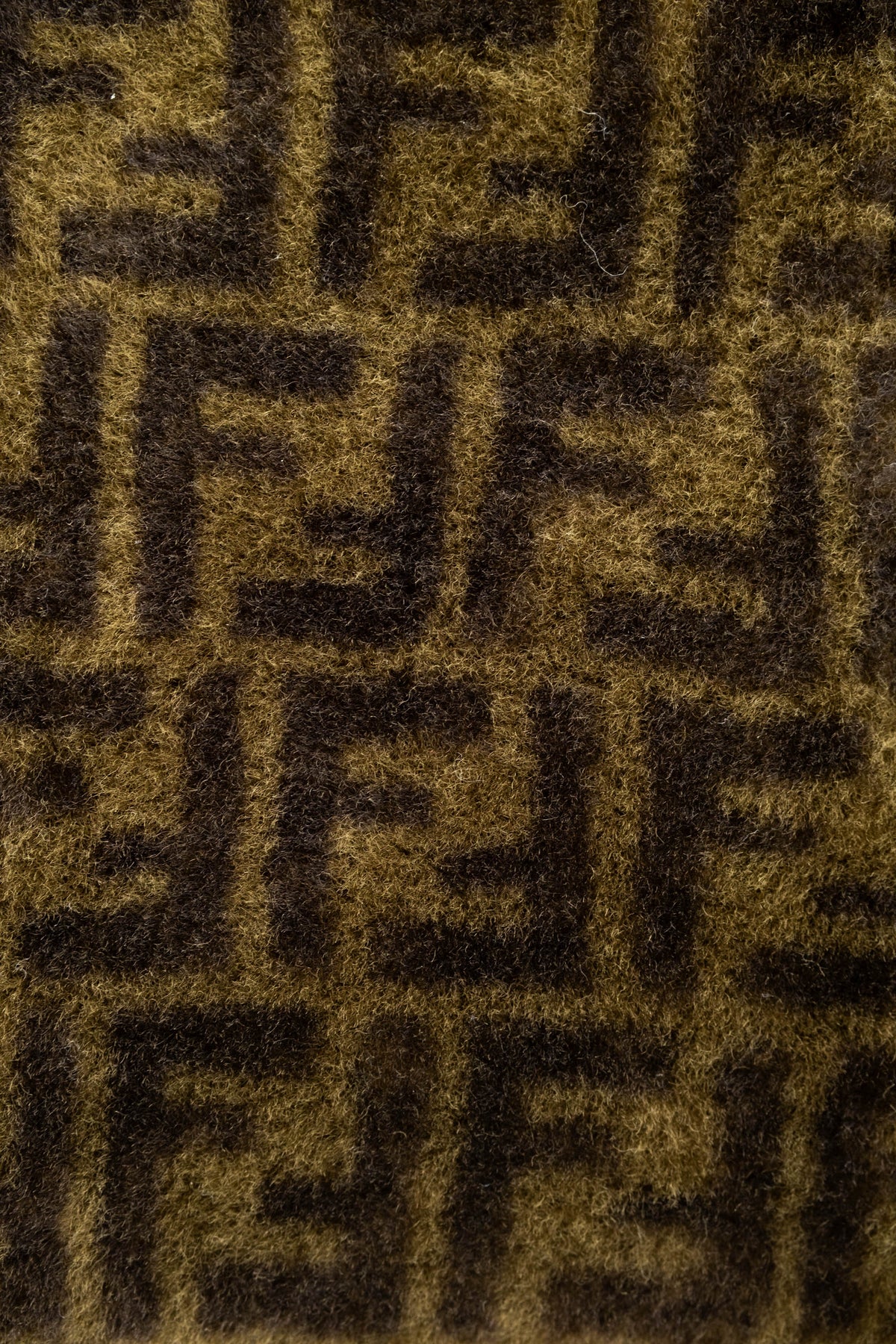 Fendi Olive and Brown Reversible Shearling Tote