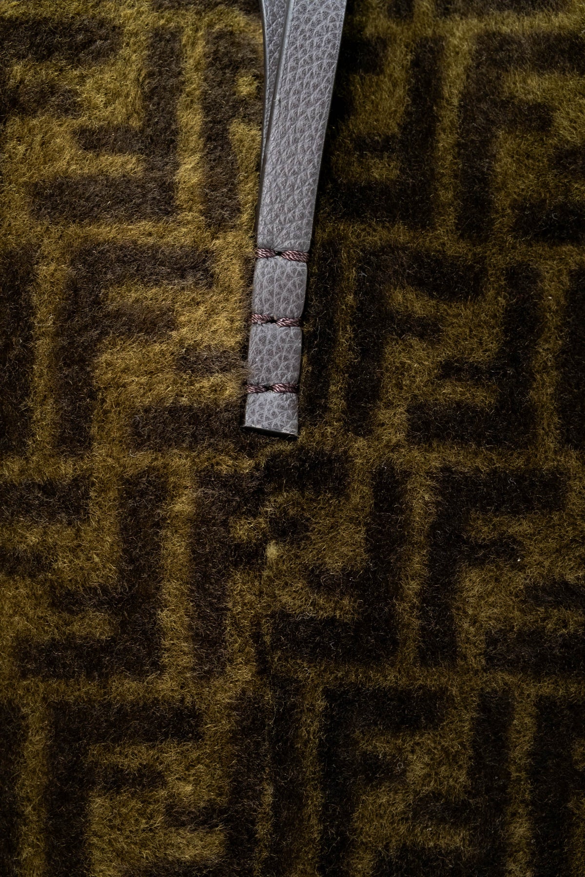 Fendi Olive and Brown Reversible Shearling Tote