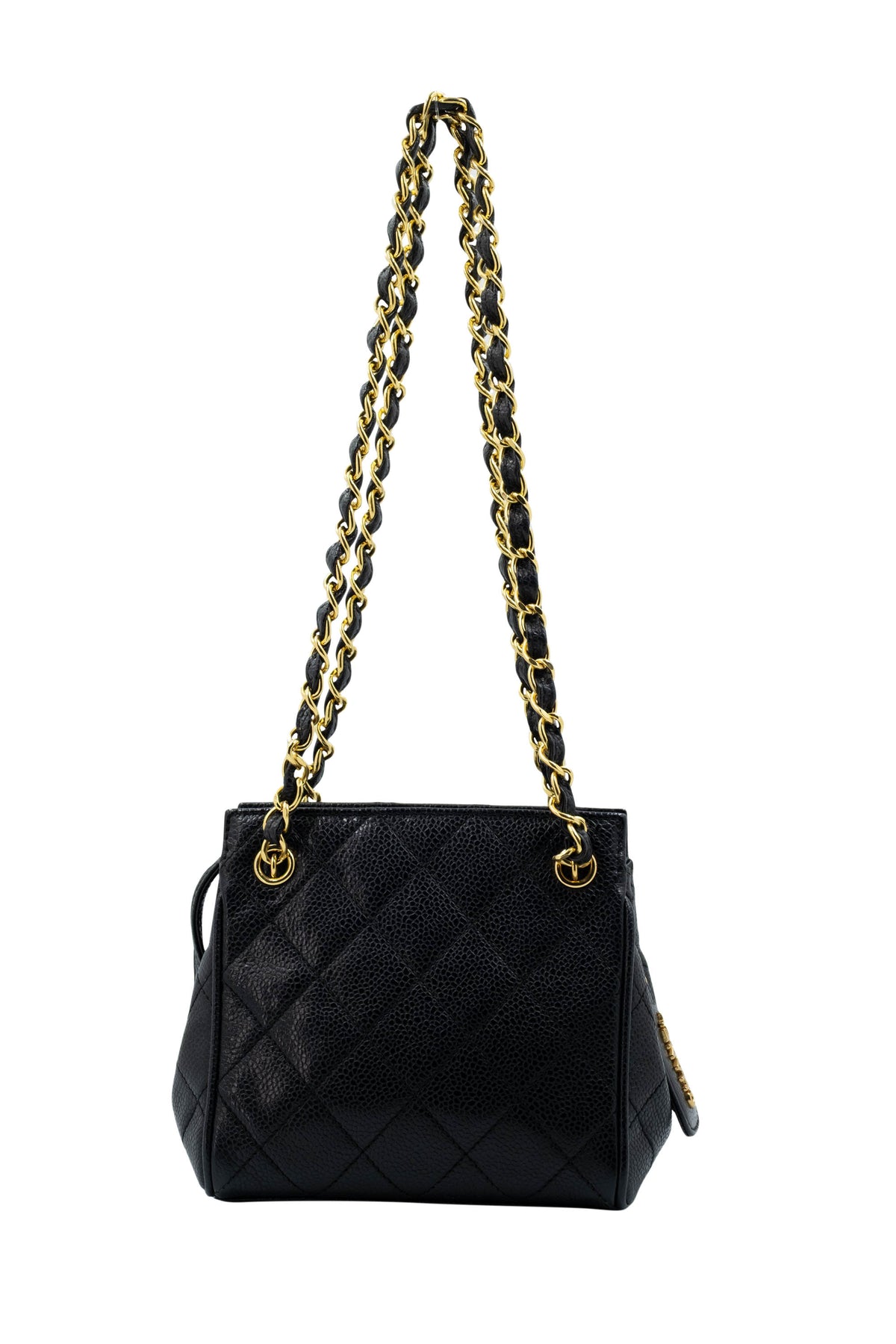 Chanel Vintage Black Caviar Petit Timeless Tote 1994-6