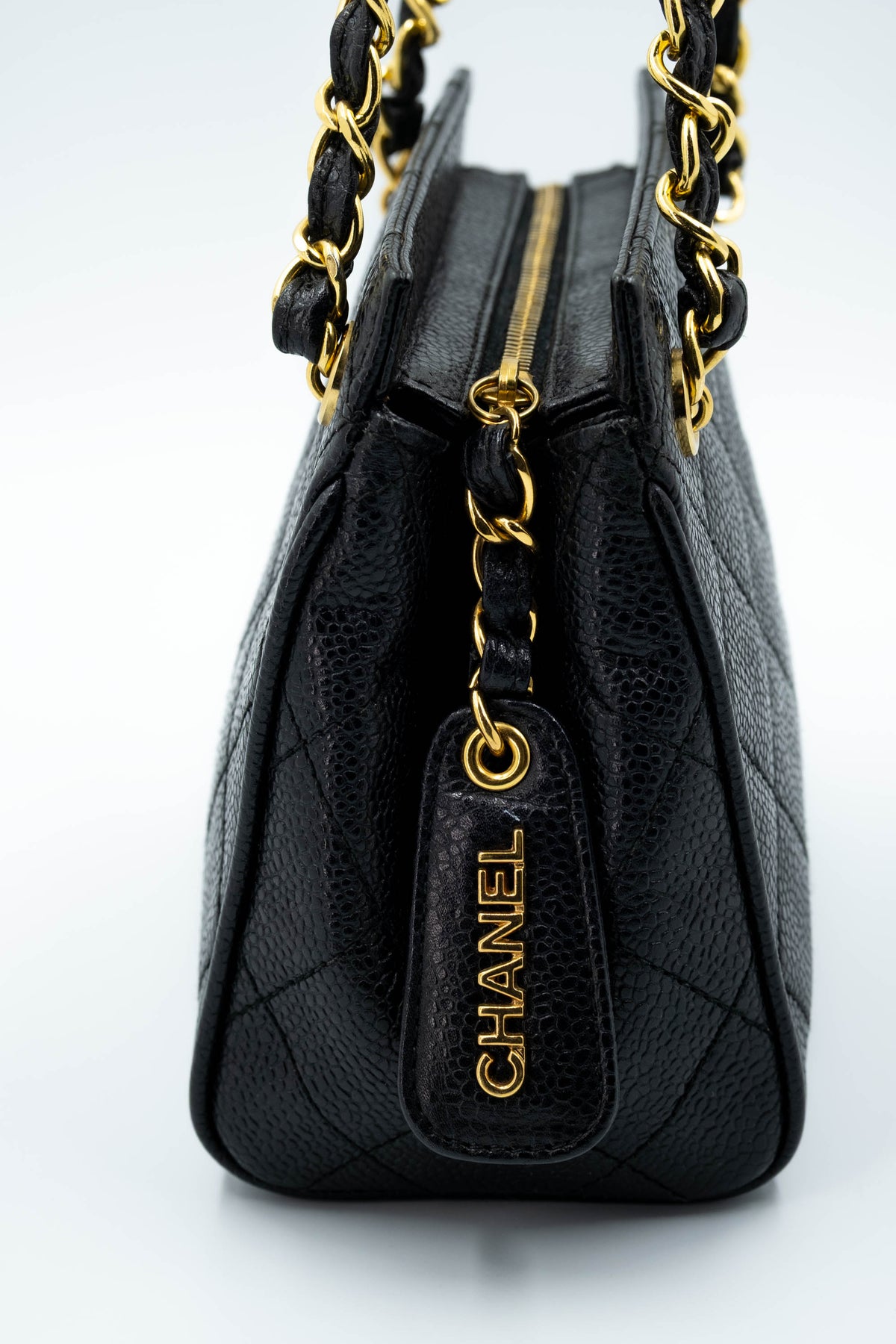 Chanel Vintage Black Caviar Petit Timeless Tote 1994-6