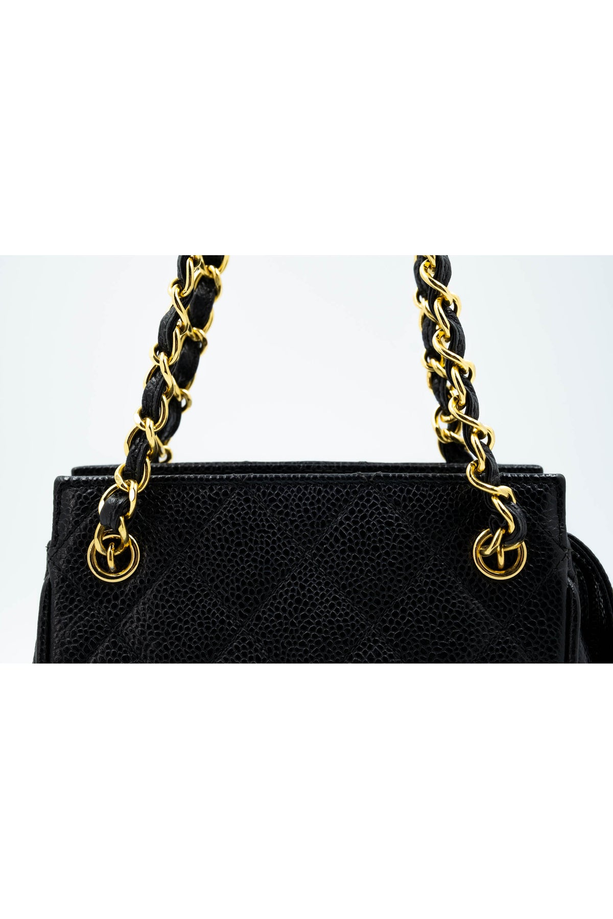 Chanel Vintage Black Caviar Petit Timeless Tote 1994-6
