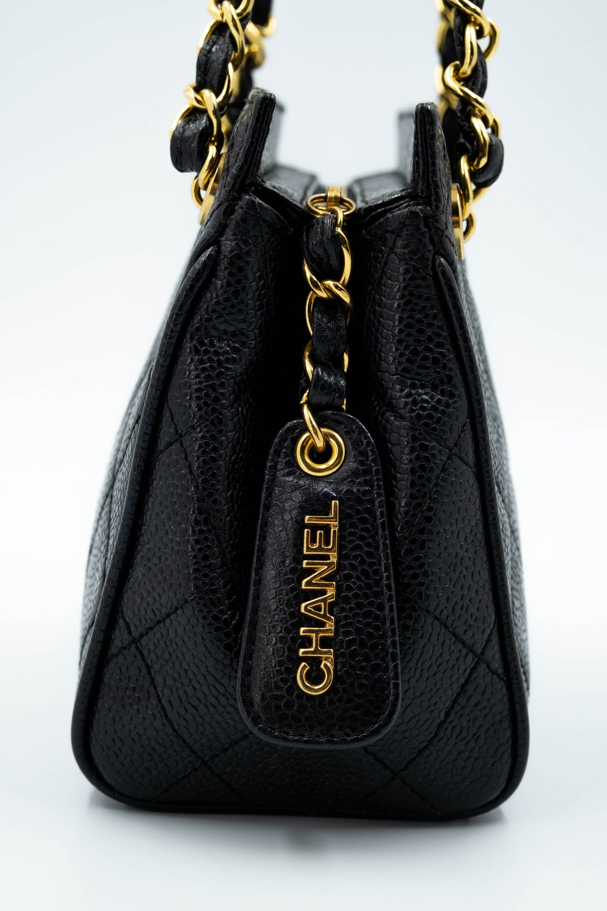Chanel Vintage Black Caviar Petit Timeless Tote 1994-6