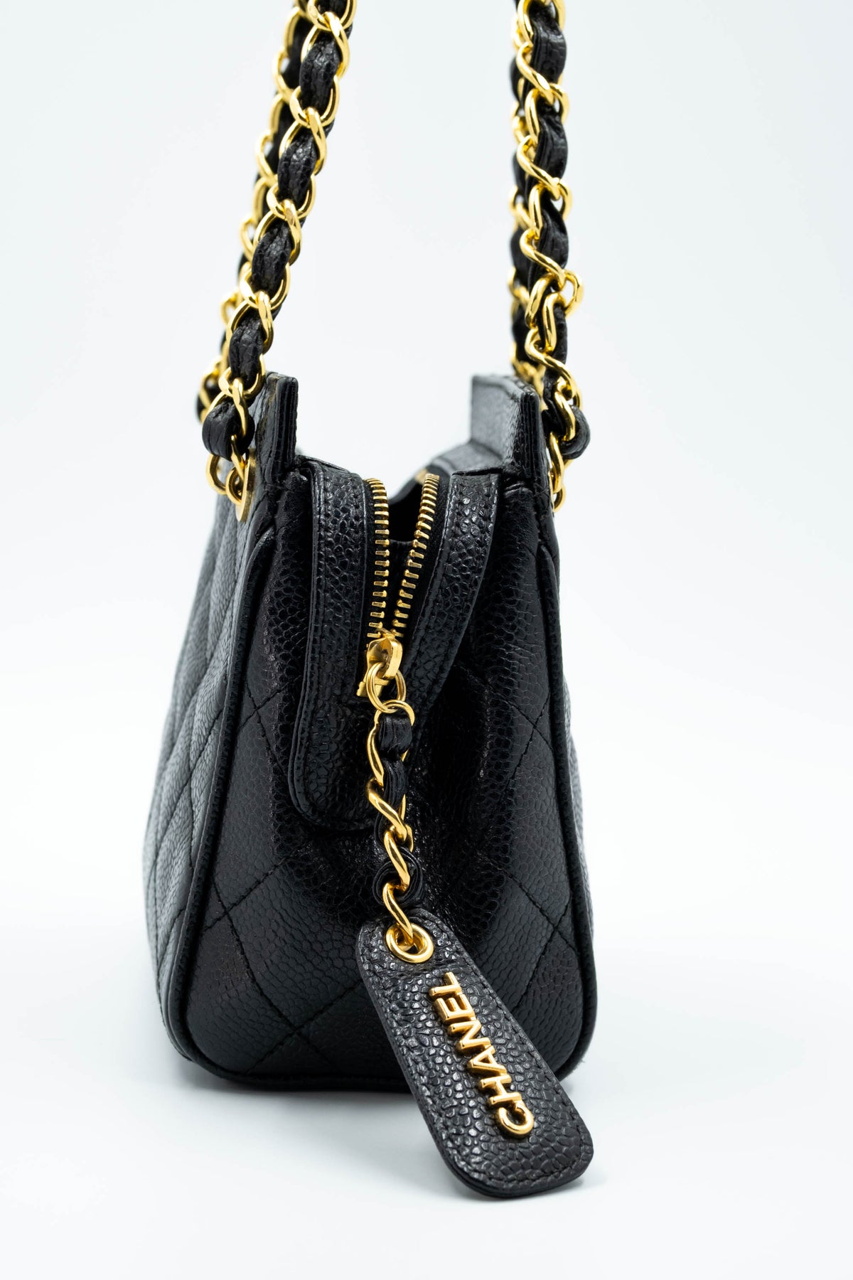 Chanel Vintage Black Caviar Petit Timeless Tote 1994-6