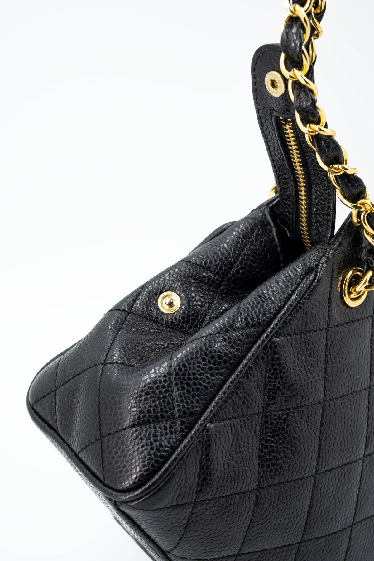 Chanel Vintage Black Caviar Petit Timeless Tote 1994-6