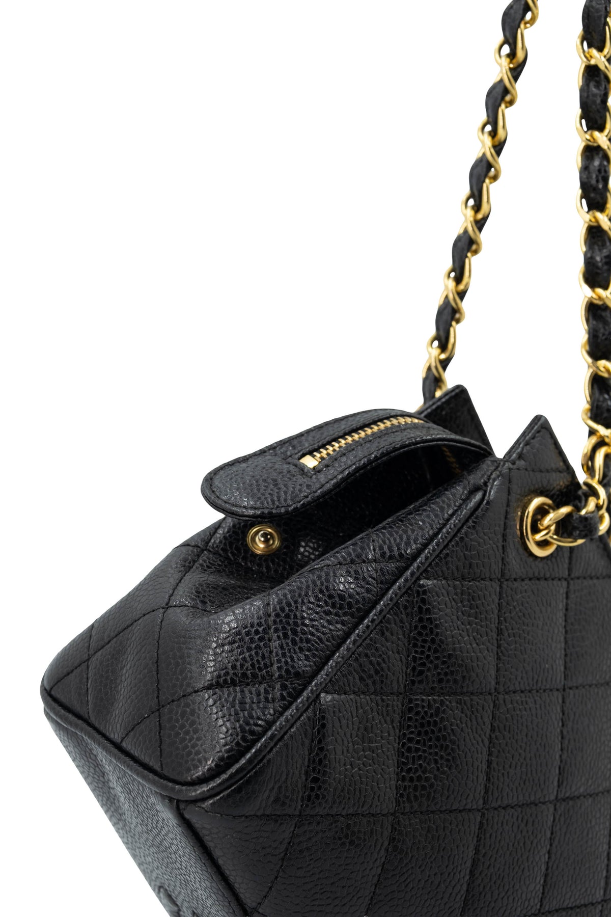 Chanel Vintage Black Caviar Petit Timeless Tote 1994-6
