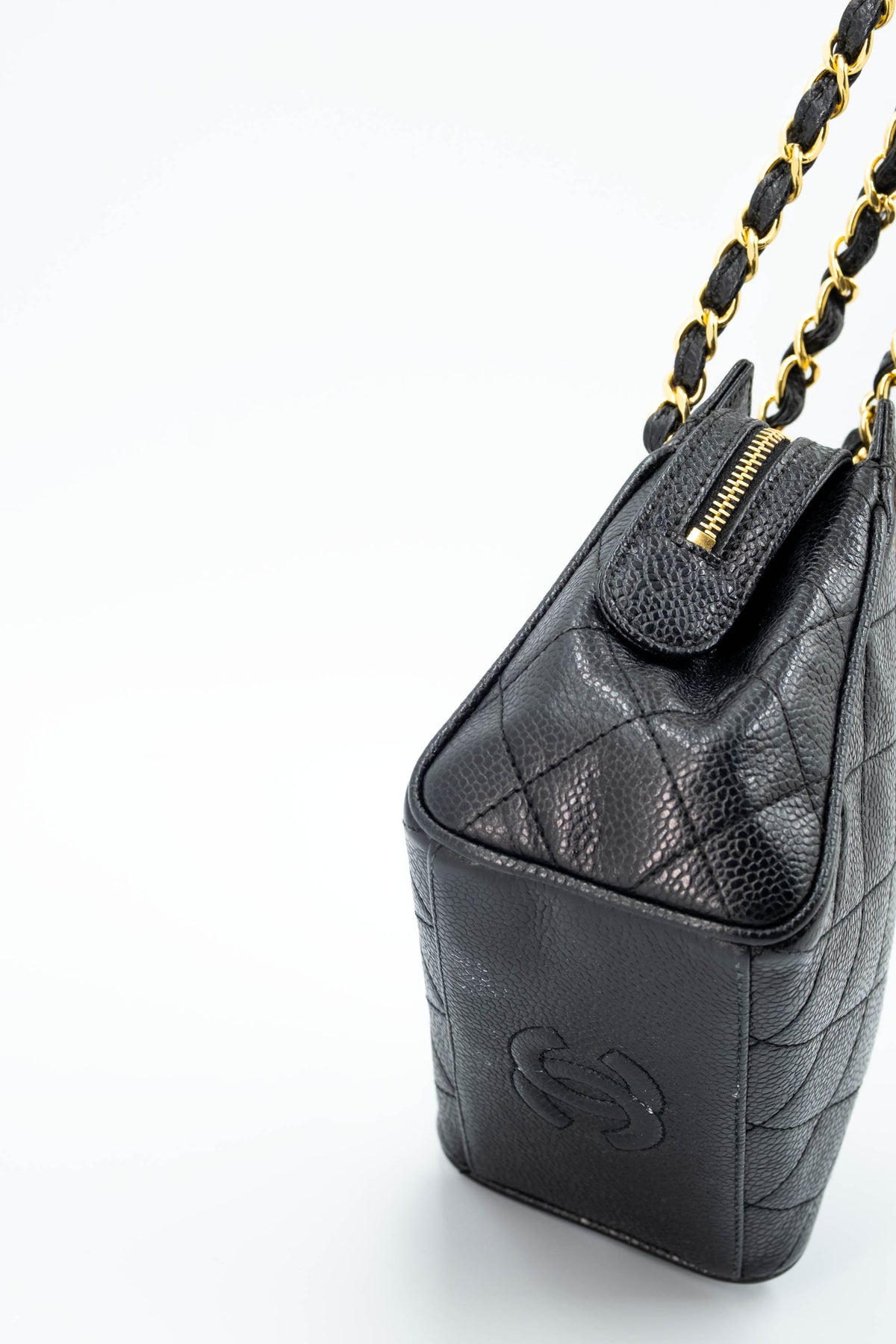 Chanel Vintage Black Caviar Petit Timeless Tote 1994-6