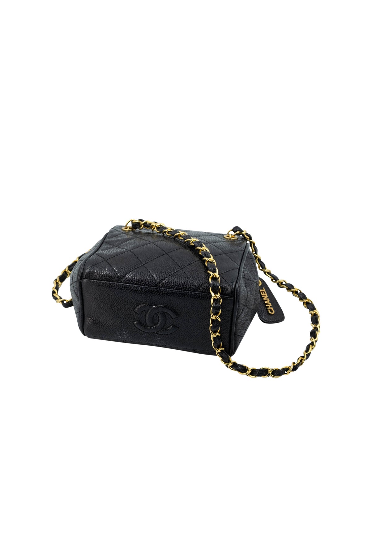 Chanel Vintage Black Caviar Petit Timeless Tote 1994-6