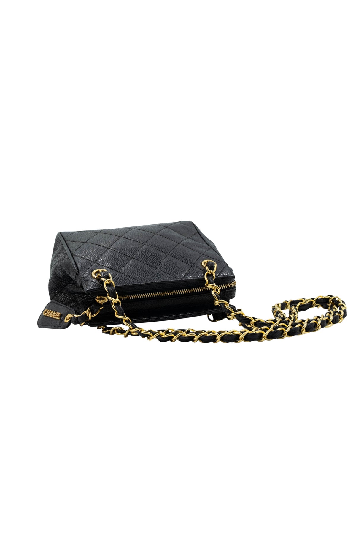 Chanel Vintage Black Caviar Petit Timeless Tote 1994-6