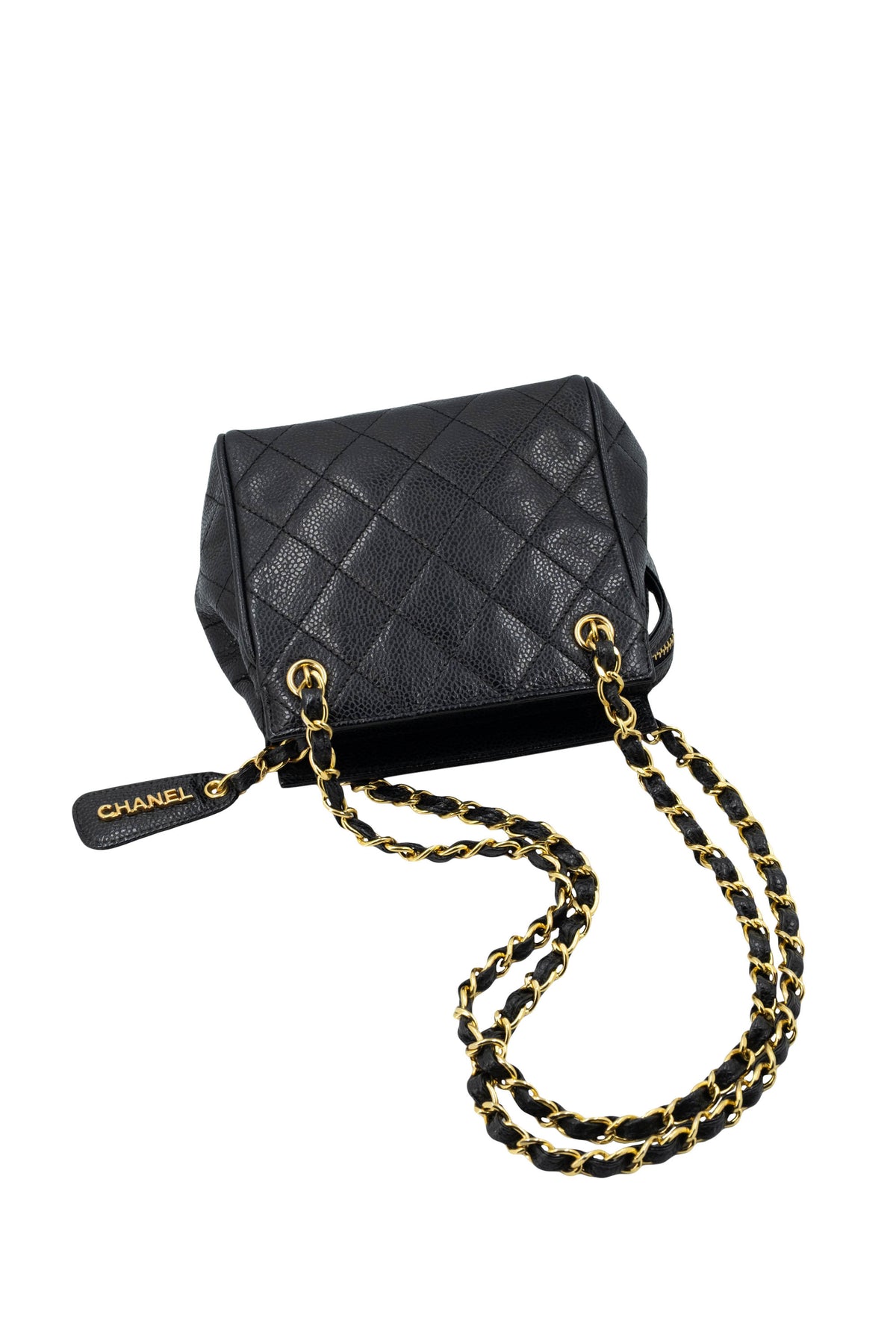 Chanel Vintage Black Caviar Petit Timeless Tote 1994-6