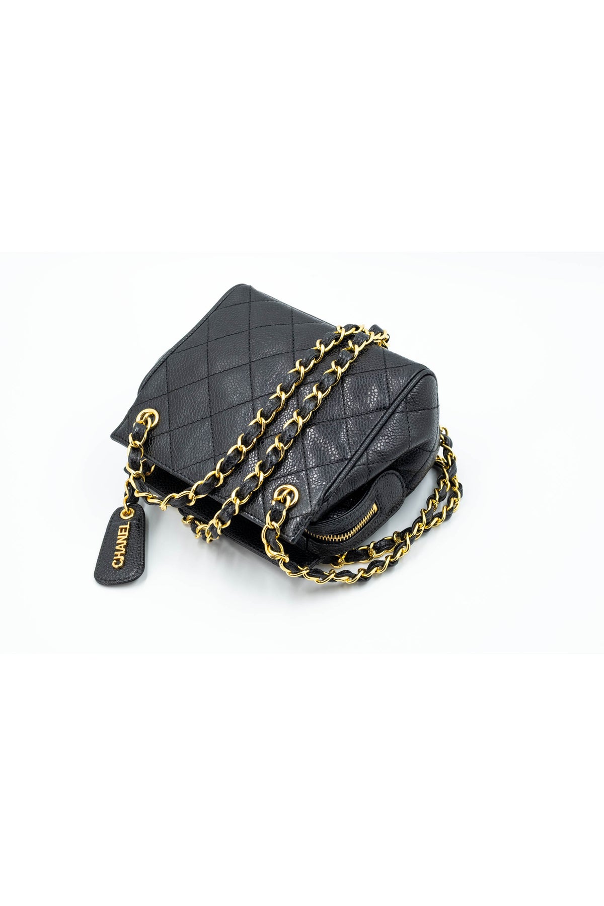 Chanel Vintage Black Caviar Petit Timeless Tote 1994-6