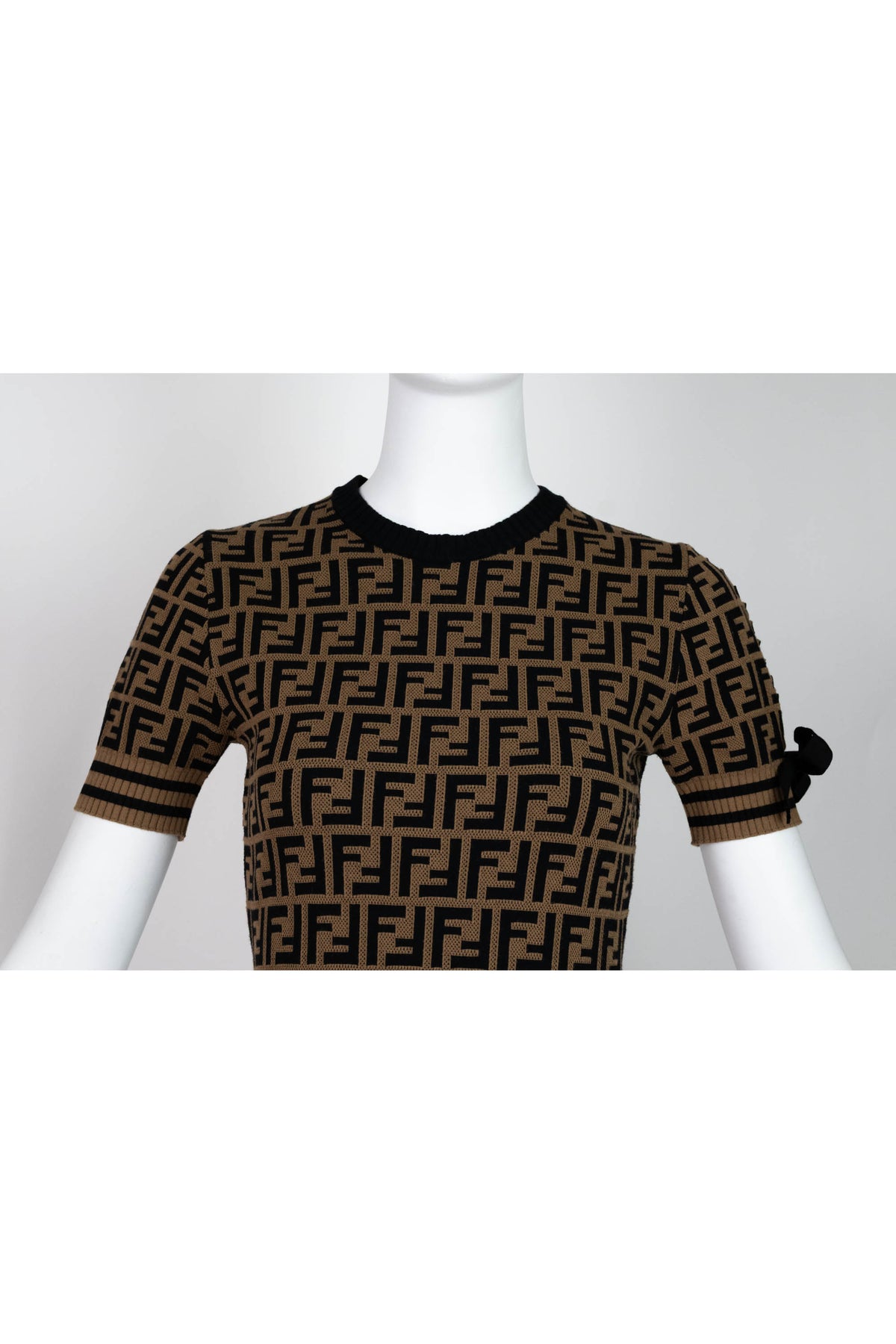 Fendi Short Sleeve Dress Zucca Pattern Size 38