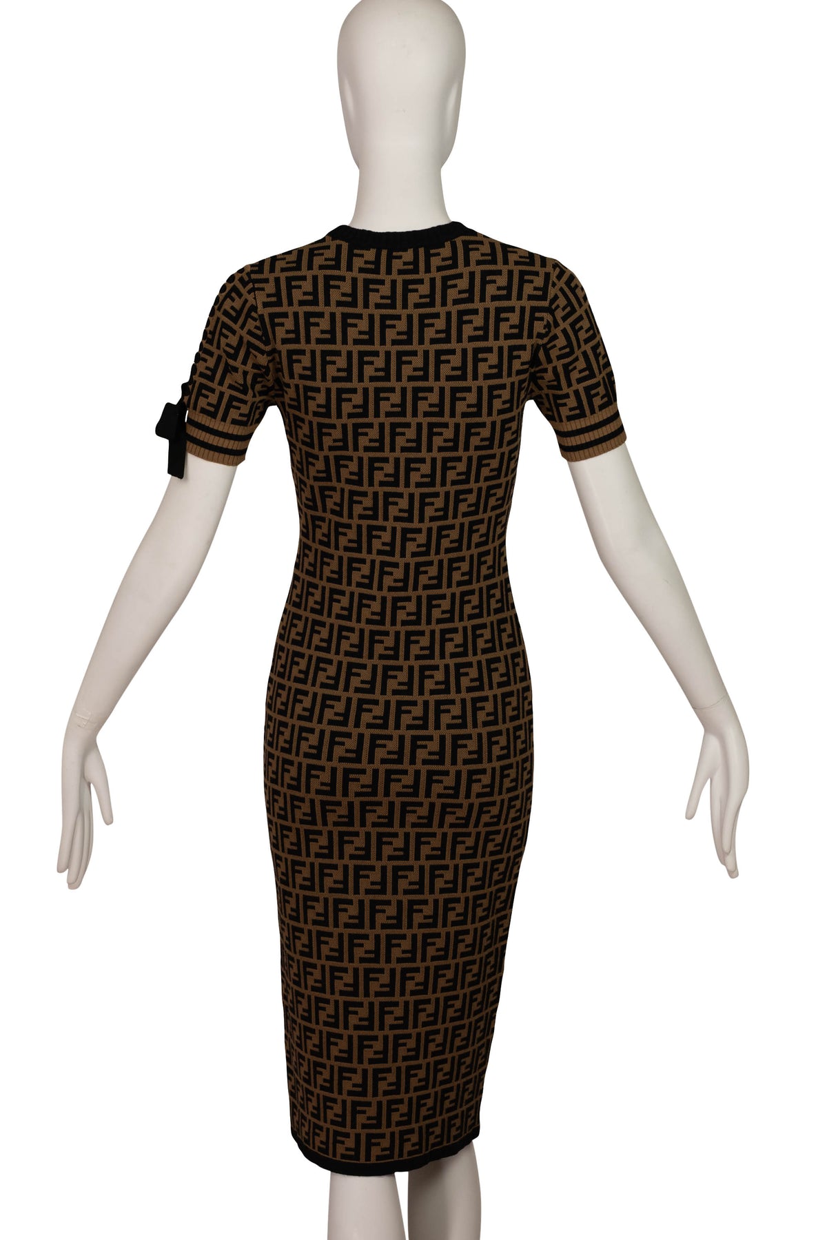 Fendi Short Sleeve Dress Zucca Pattern Size 38