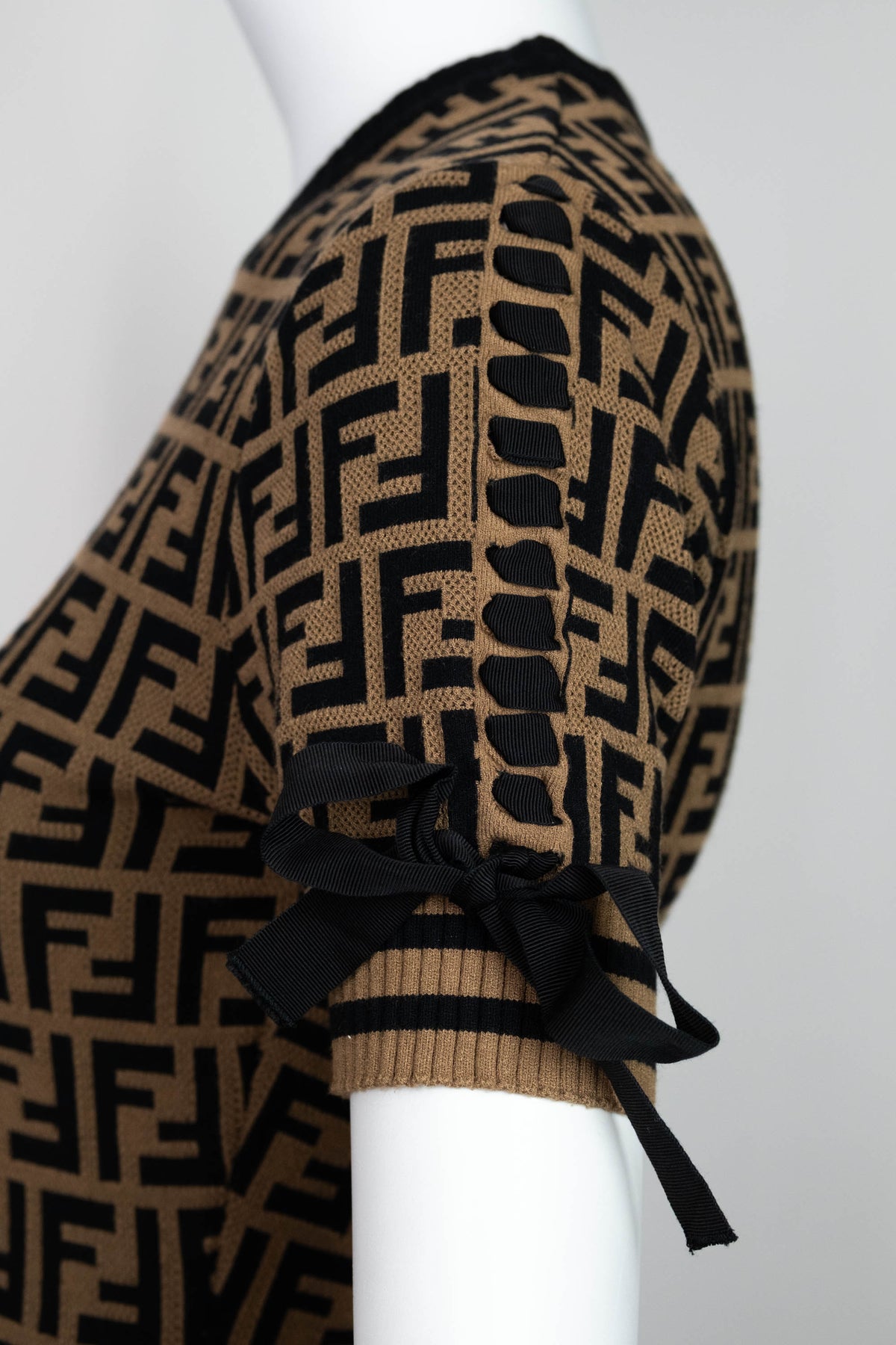 Fendi Short Sleeve Dress Zucca Pattern Size 38