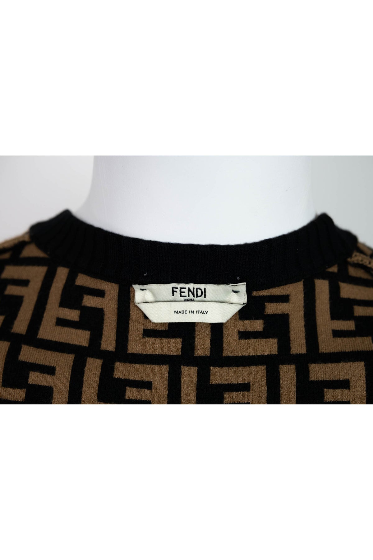 Fendi Short Sleeve Dress Zucca Pattern Size 38