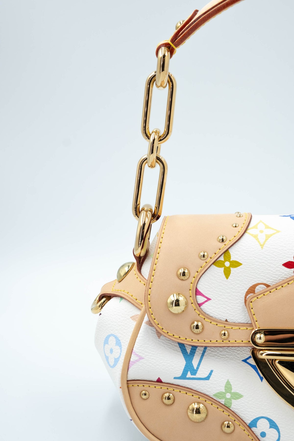 Louis Vuitton x Takashi Murakami White Monogram Multicolore Marilyn Size Small