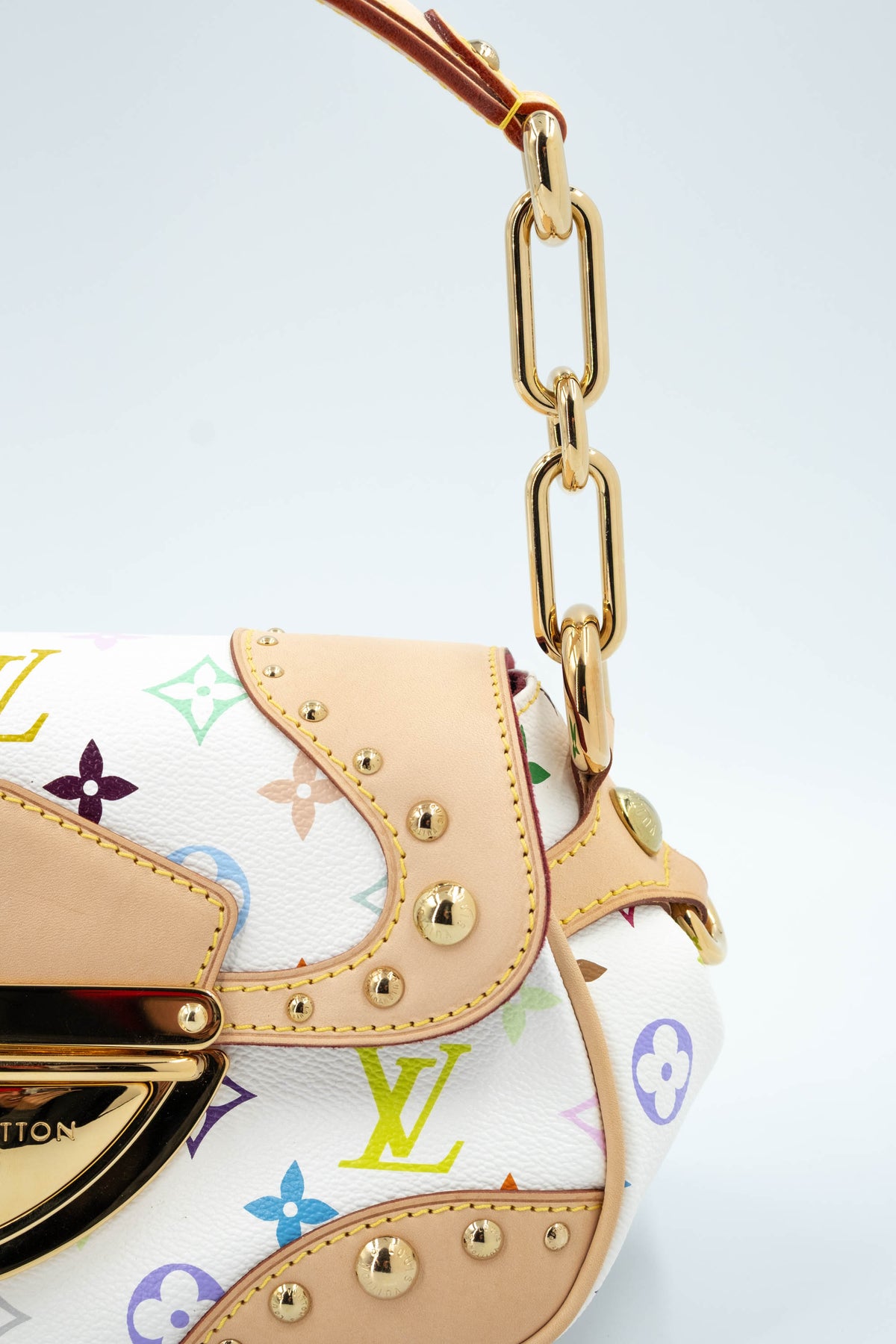 Louis Vuitton x Takashi Murakami White Monogram Multicolore Marilyn Size Small