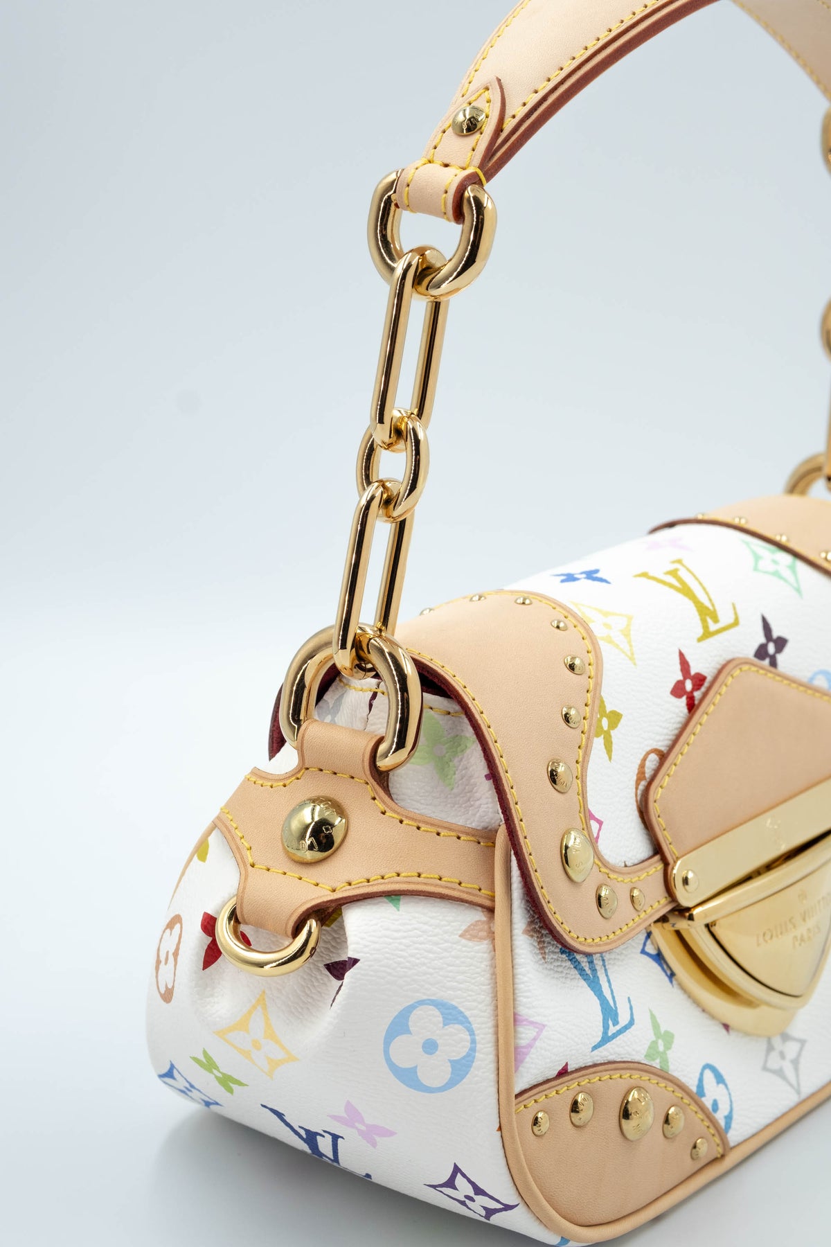 Louis Vuitton x Takashi Murakami White Monogram Multicolore Marilyn Size Small