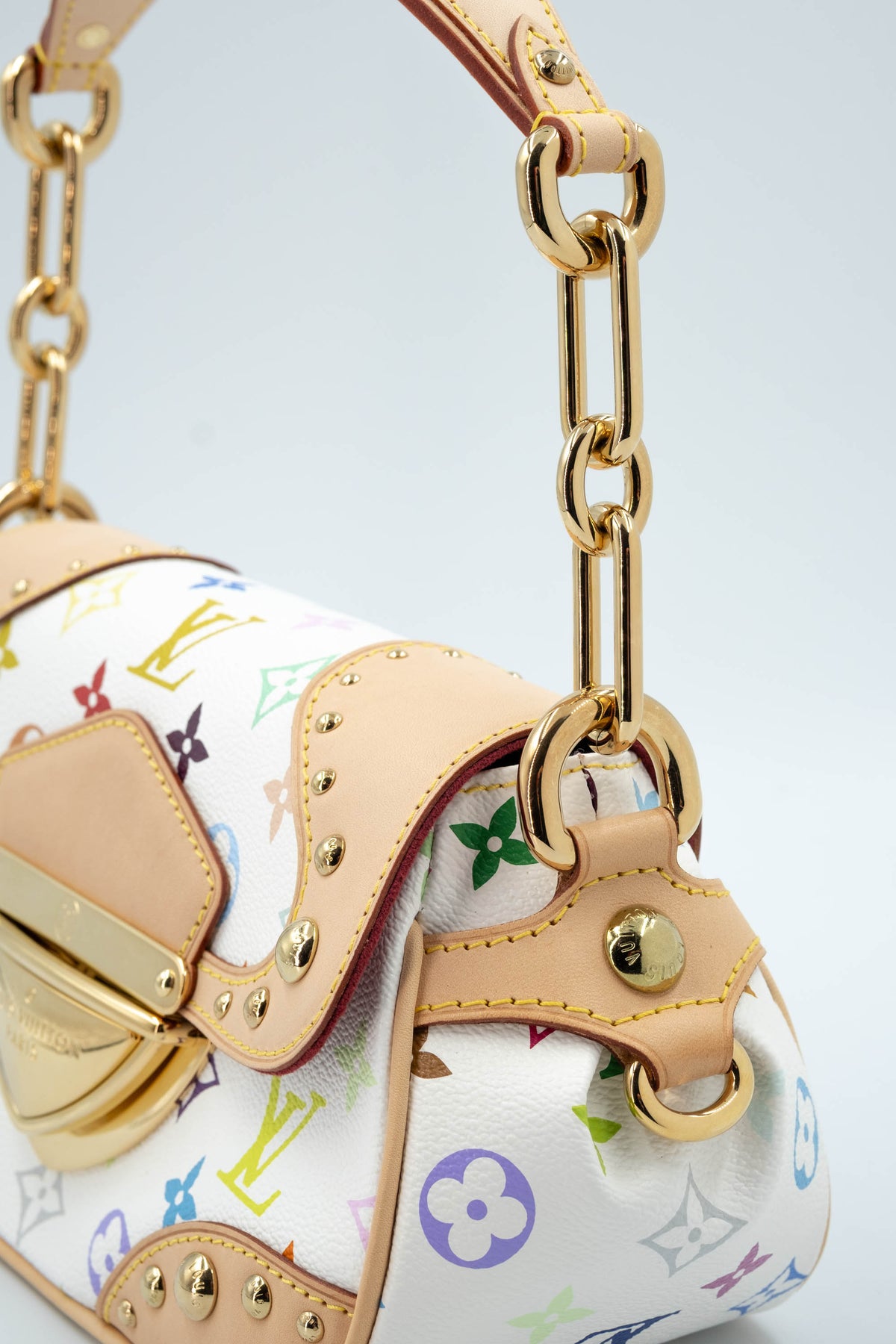 Louis Vuitton x Takashi Murakami White Monogram Multicolore Marilyn Size Small