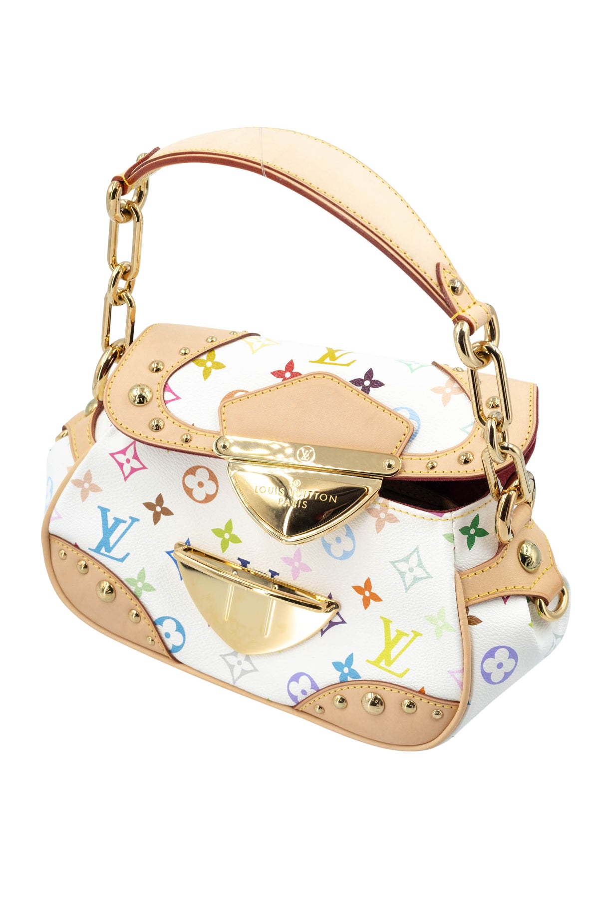 Louis Vuitton x Takashi Murakami White Monogram Multicolore Marilyn Size Small