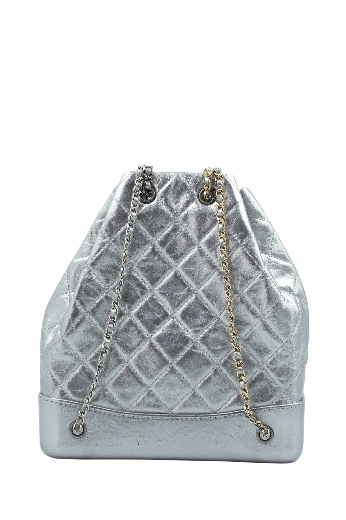 Chanel Silver Gabrielle Backpack Multitone Chain