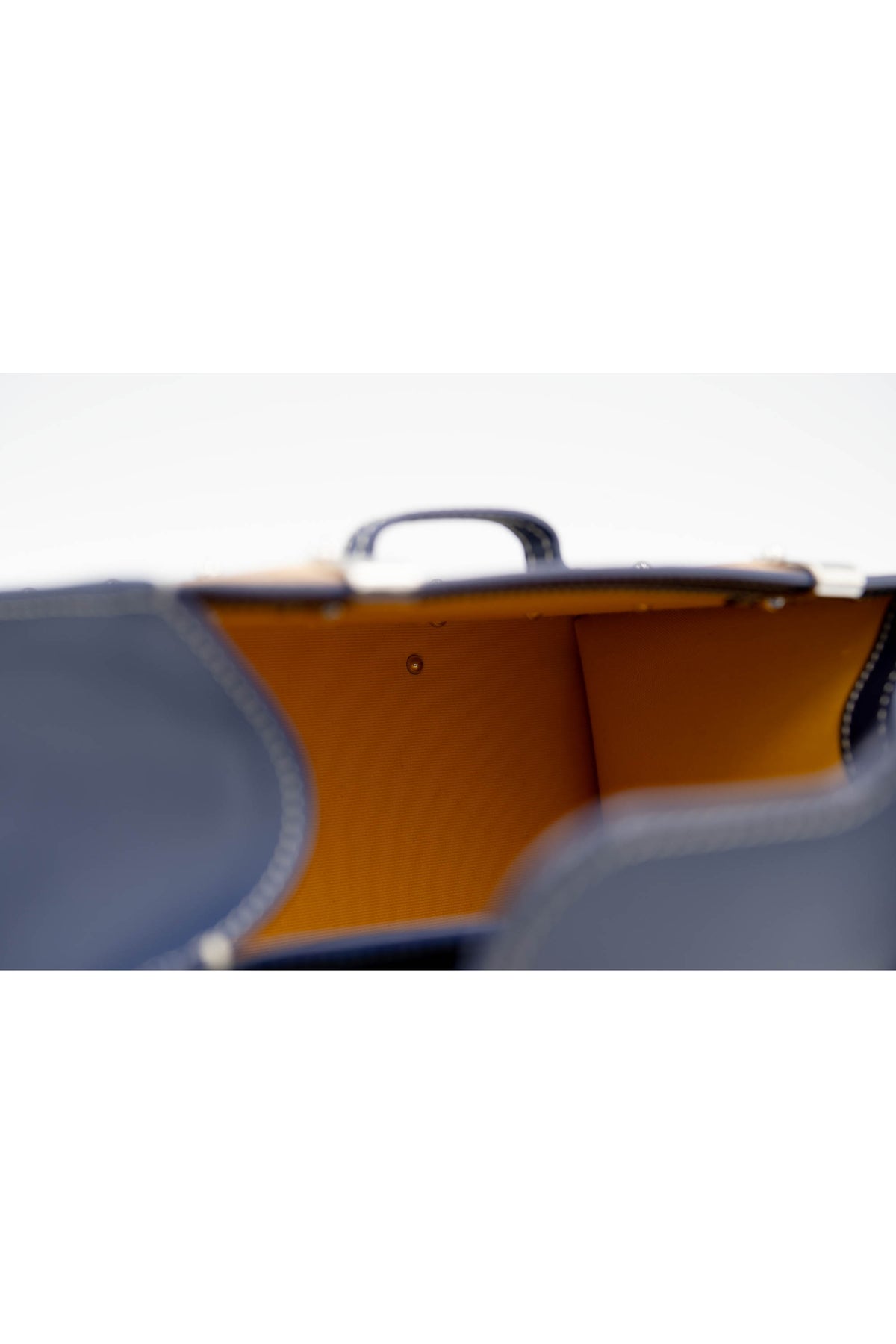 Goyard Navy Mini Saigon Structured Top Handle Purse 2024