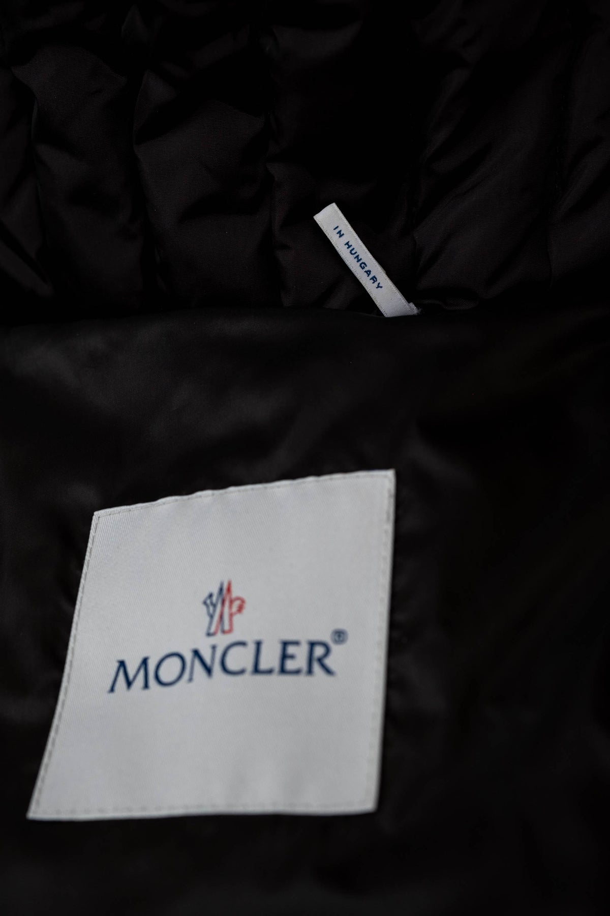 Moncler Brown and Black Layered Puffer Jacket Size 2
