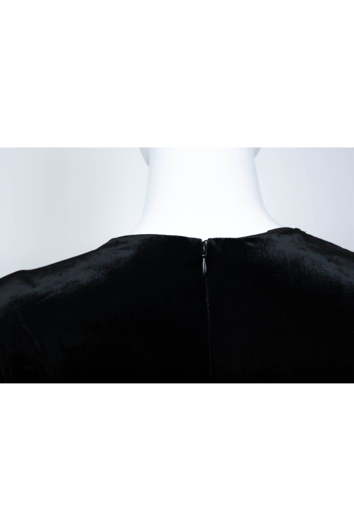 Valentino 1971 Black Velvet Snake Jewel Front Mini Long Sleeve Dress Size 44/8