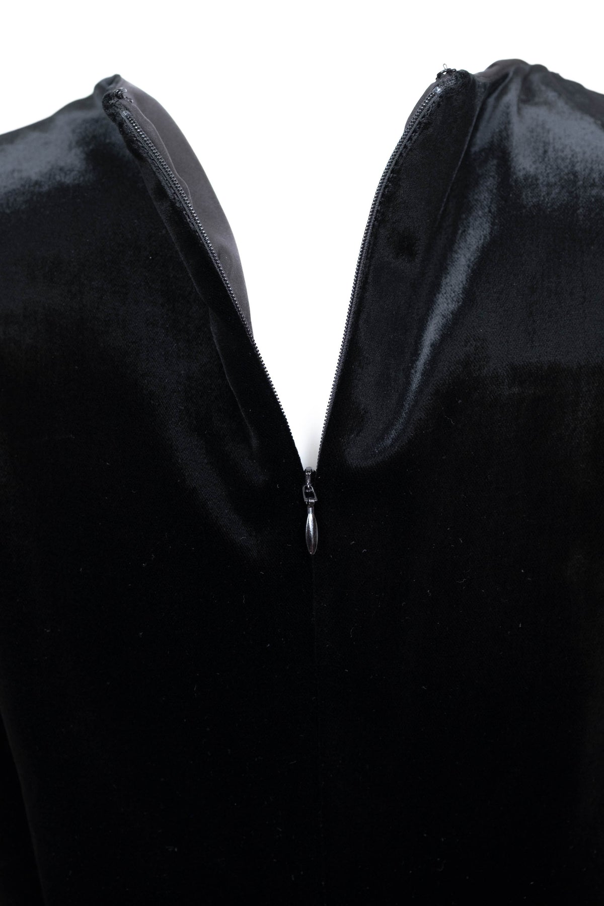 Valentino 1971 Black Velvet Snake Jewel Front Mini Long Sleeve Dress Size 44/8