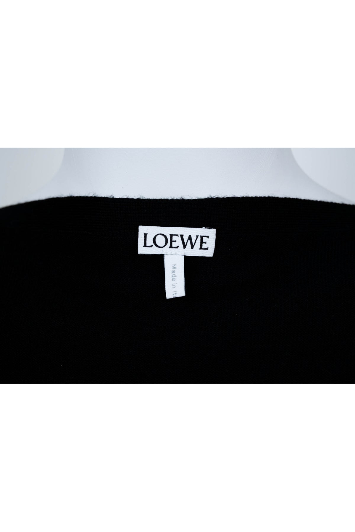 Loewe Black Gold Monogram Charm Wool Cardigan