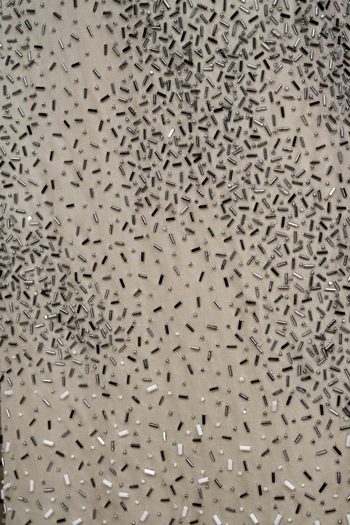 Oscar De La Renta Ivory Beaded Maxi Coat