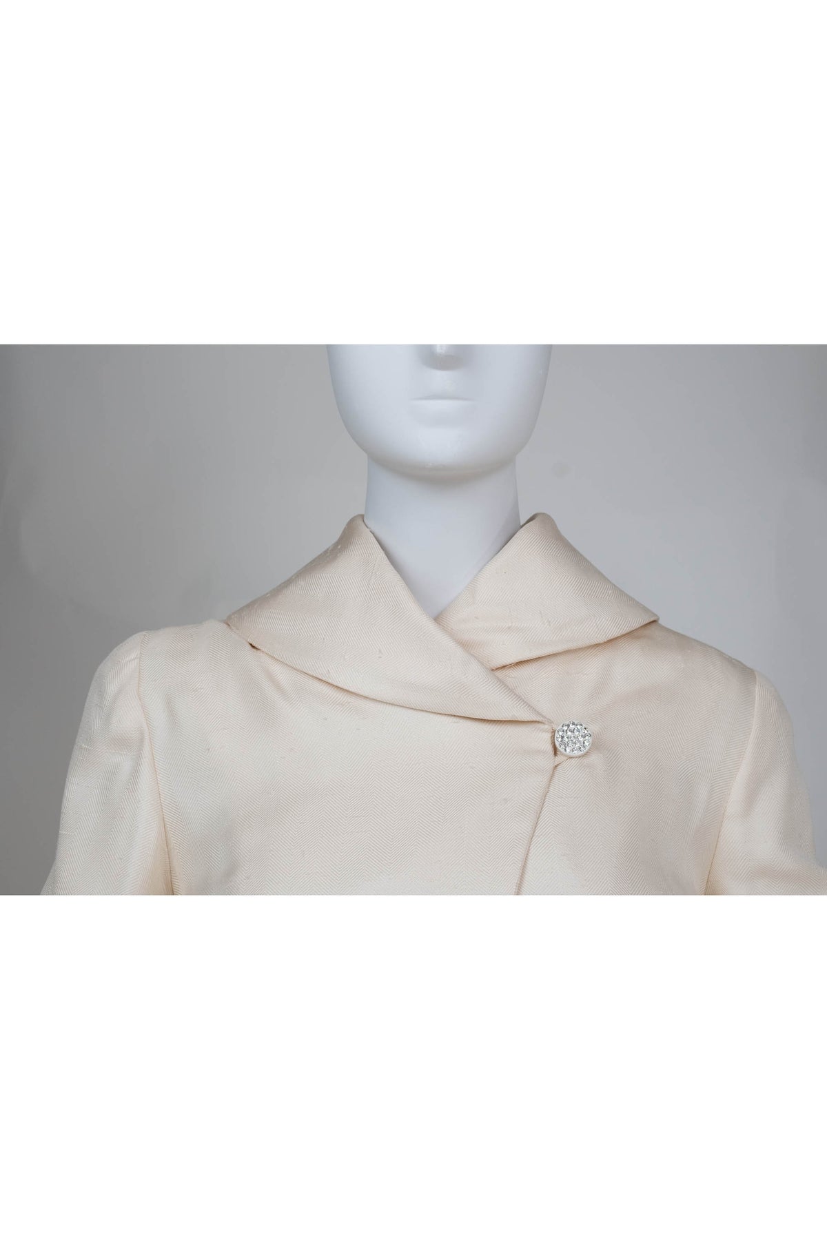 Vicky Tiell Vintage French White Linen Suit Size 34-36