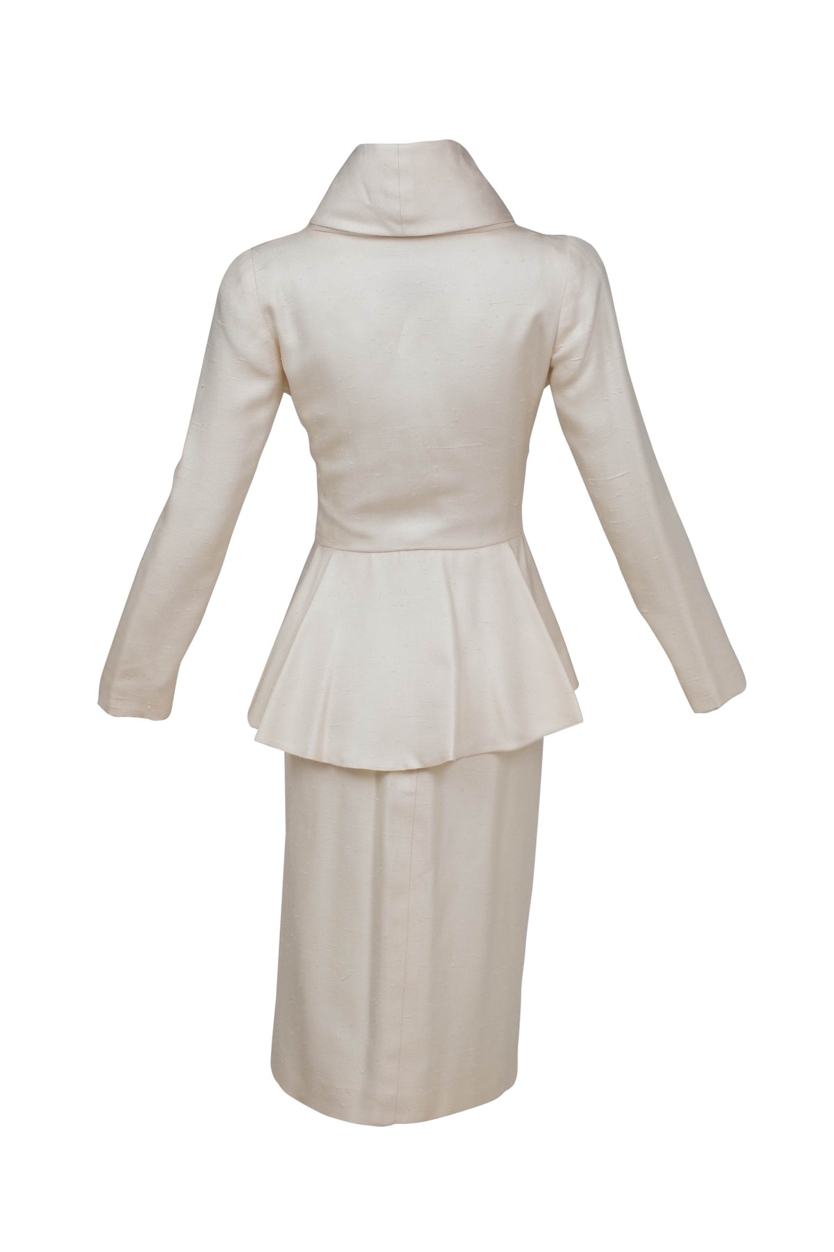 Vicky Tiell Vintage French White Linen Suit Size 34-36