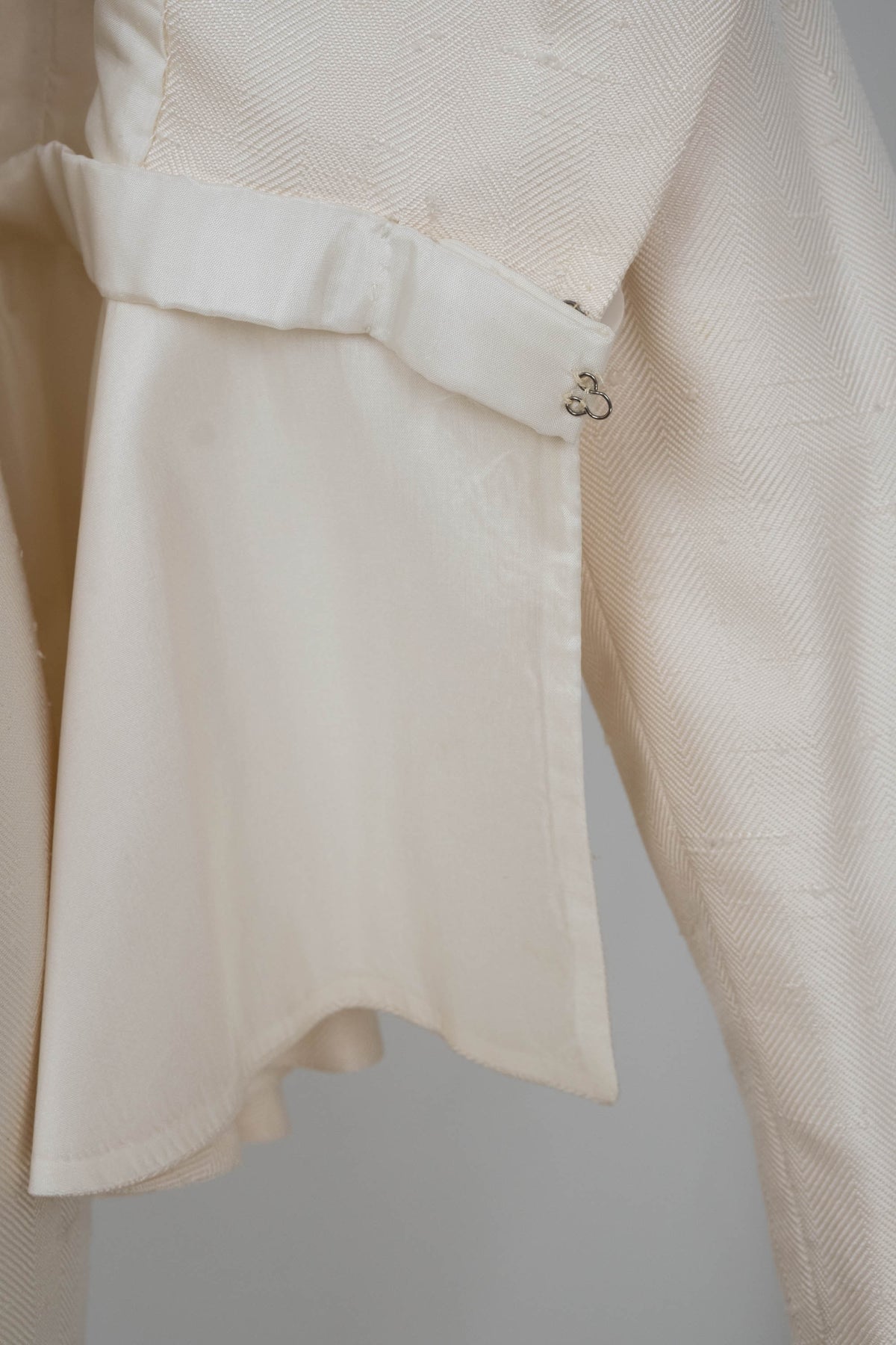 Vicky Tiell Vintage French White Linen Suit Size 34-36
