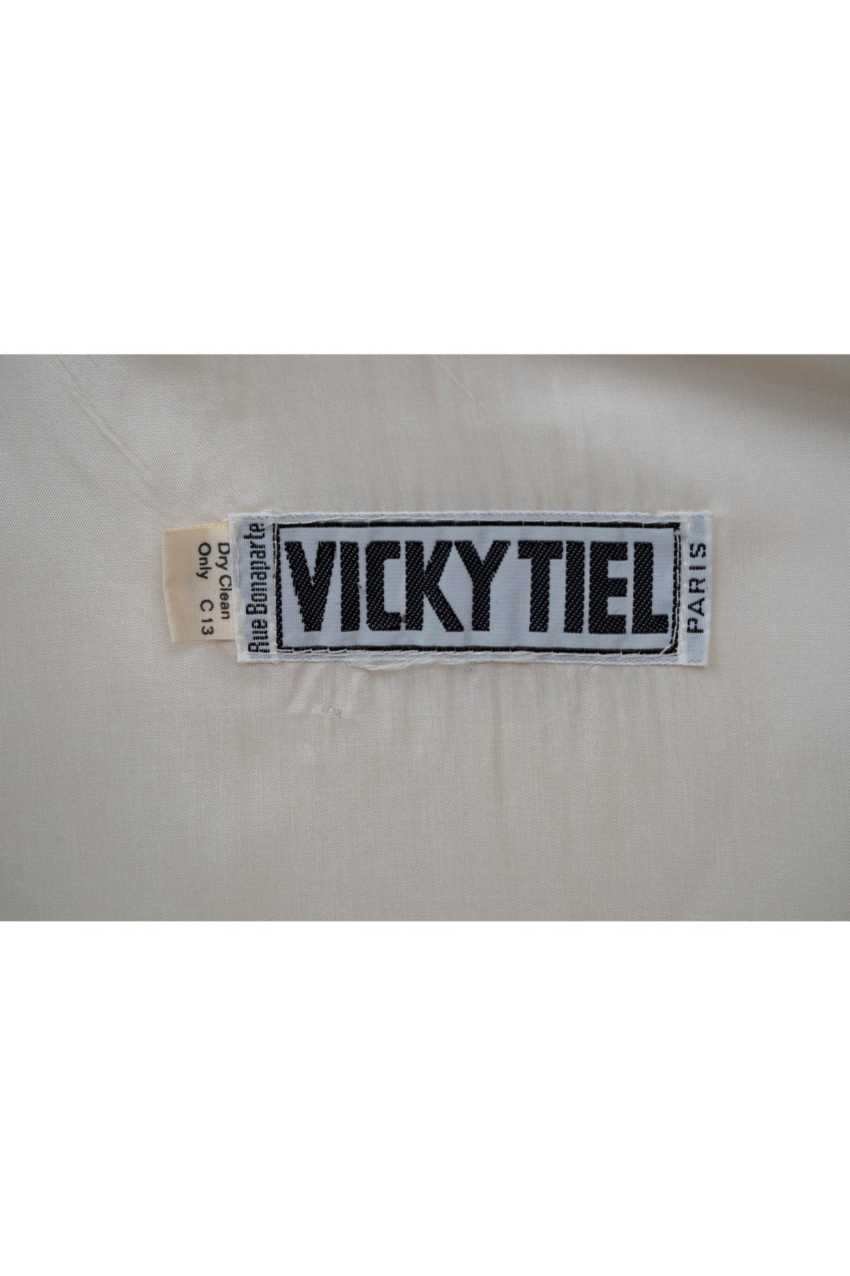 Vicky Tiell Vintage French White Linen Suit Size 34-36