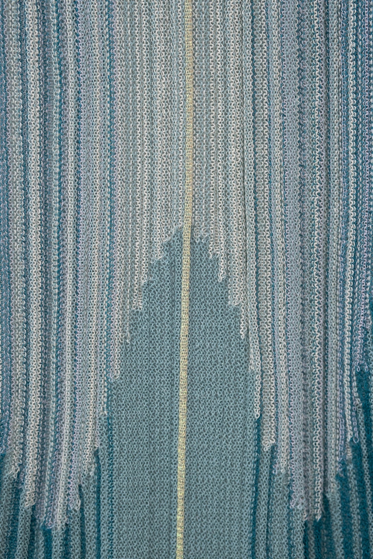 Missoni M Pastel Green and Pink Gold Stripe Knit Sleeveless Maxi Dress Size 40/4