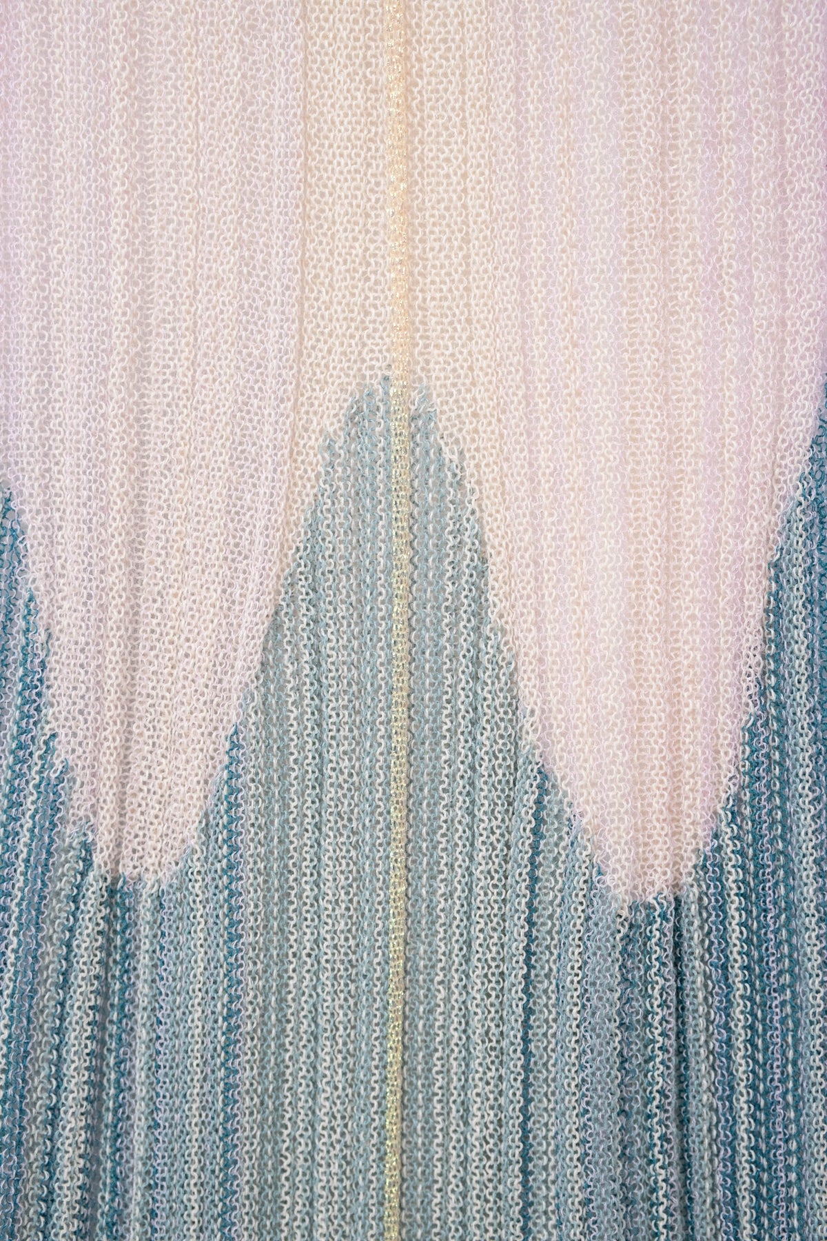 Missoni M Pastel Green and Pink Gold Stripe Knit Sleeveless Maxi Dress Size 40/4