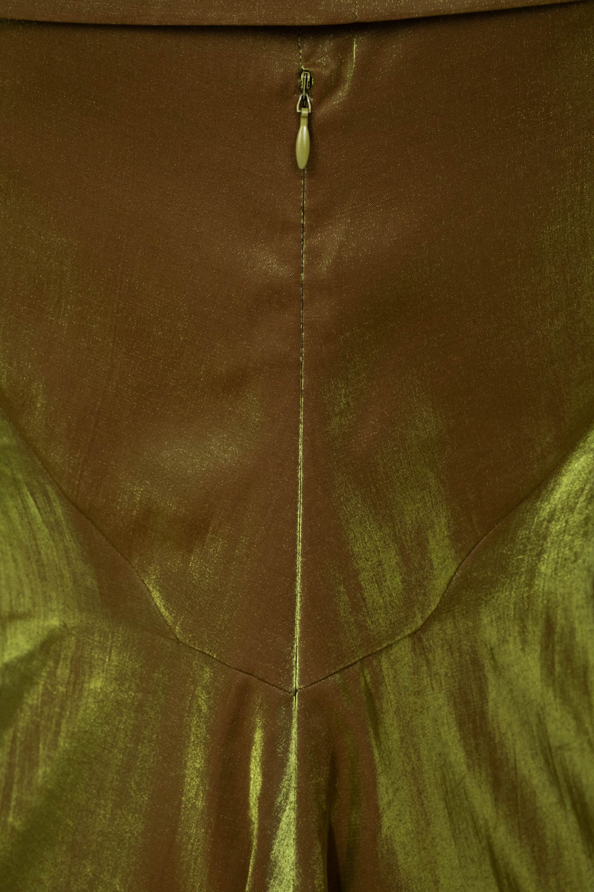 Issey Miyake Gold Funnel Neck Long Sleeve Maxi Dress Size Small