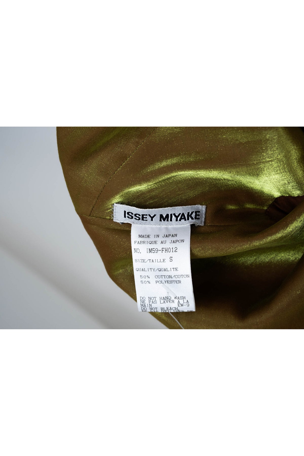 Issey Miyake Gold Funnel Neck Long Sleeve Maxi Dress Size Small