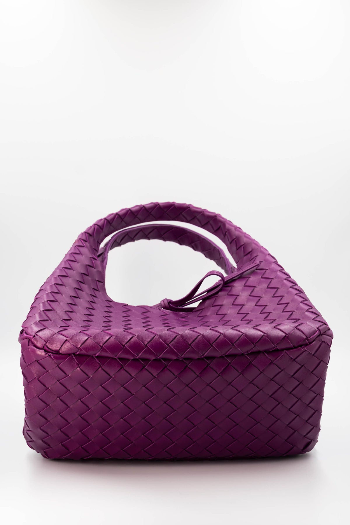 Bottega Veneta Size Large Woven Hobo Bag "campana" Beet Root Purse