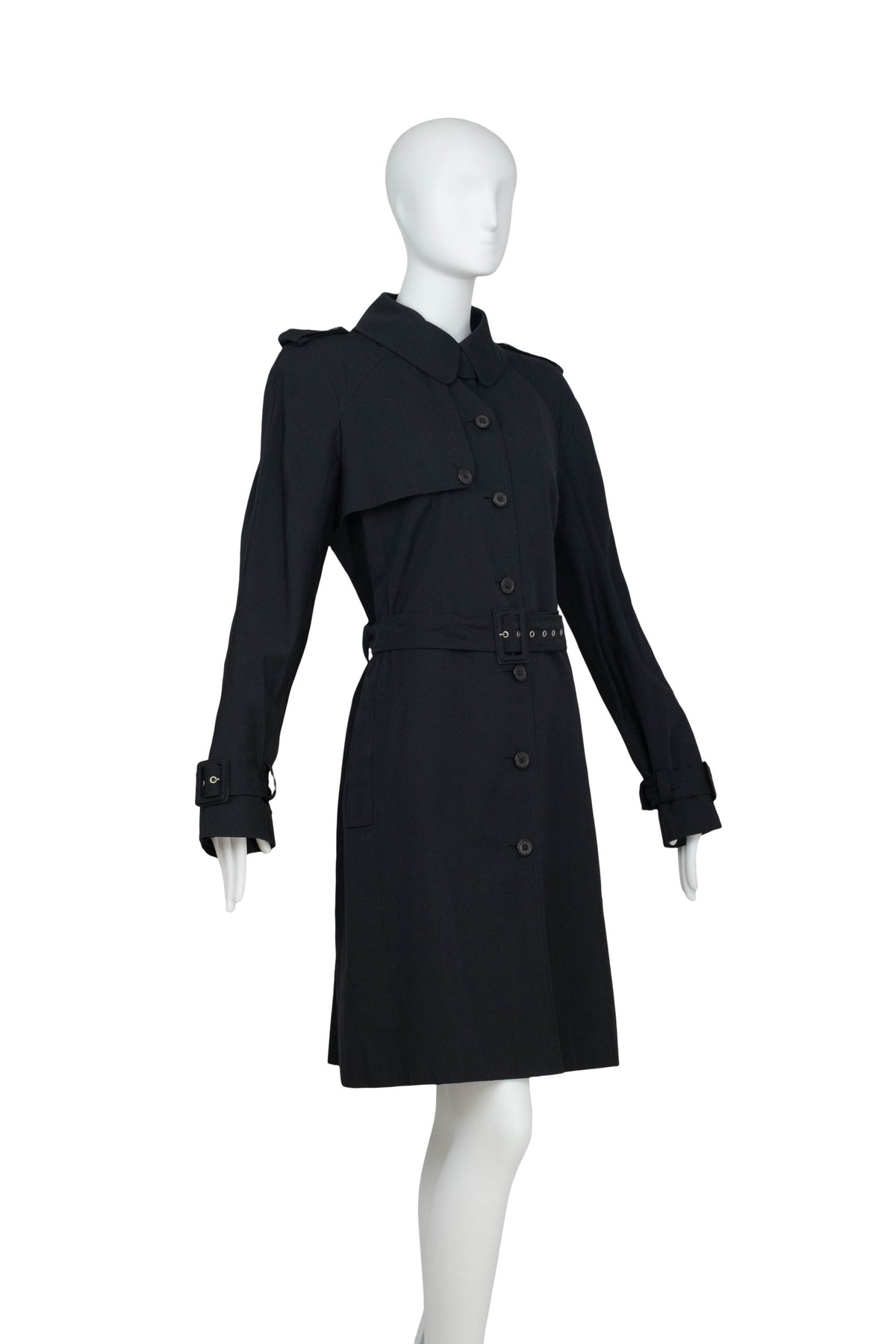 Christian Dior Vintage Black Trench Coat Size 44/10