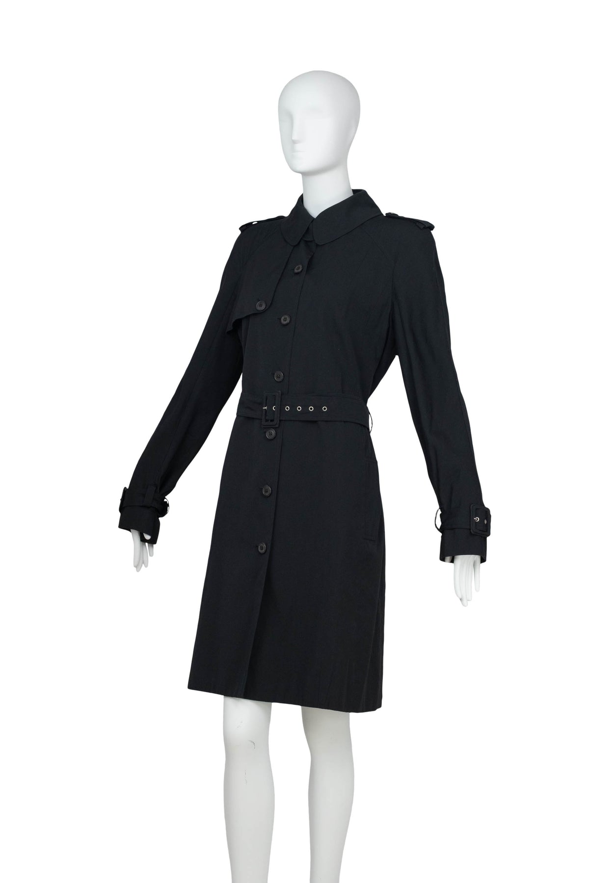 Christian Dior Vintage Black Trench Coat Size 44/10