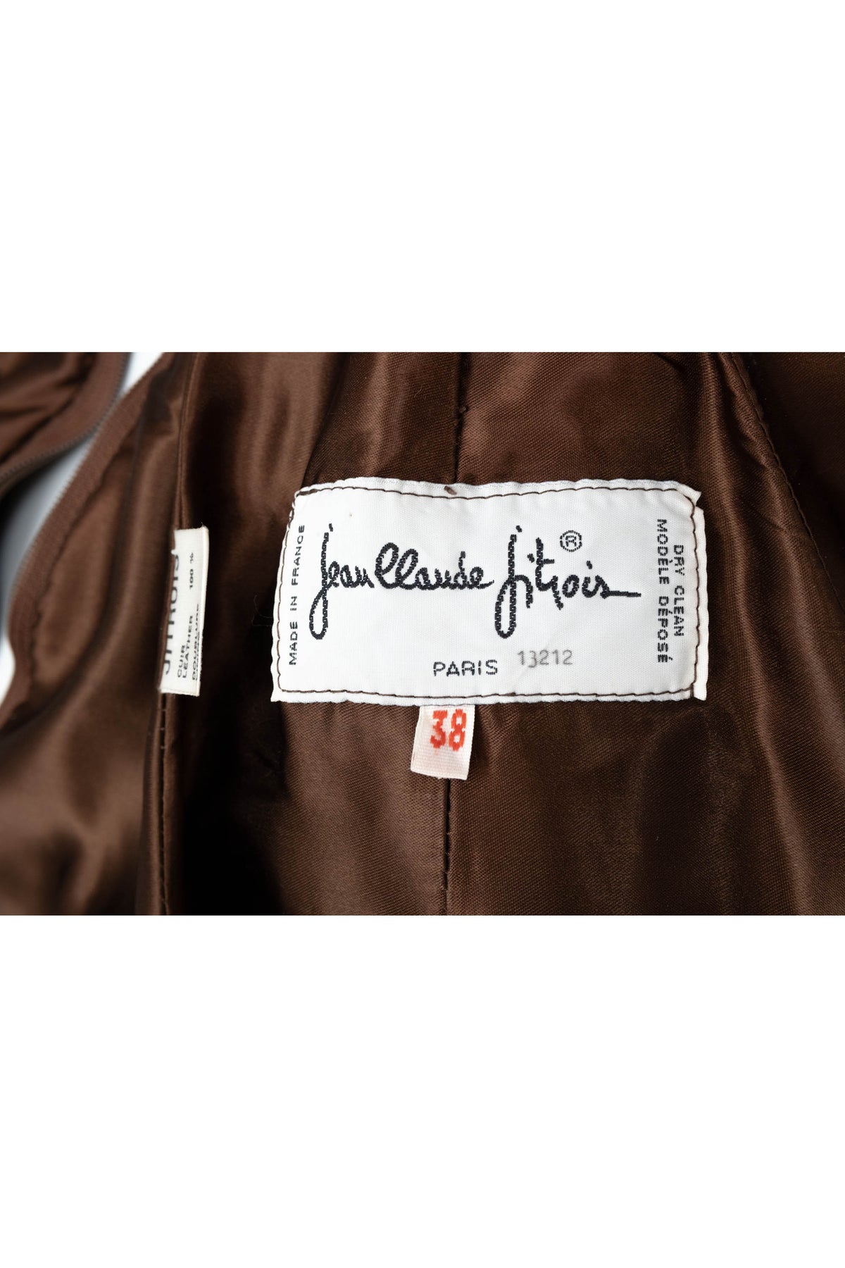 Jean Claude Jitrois Brown Leather Flare Skirt Size 38/4