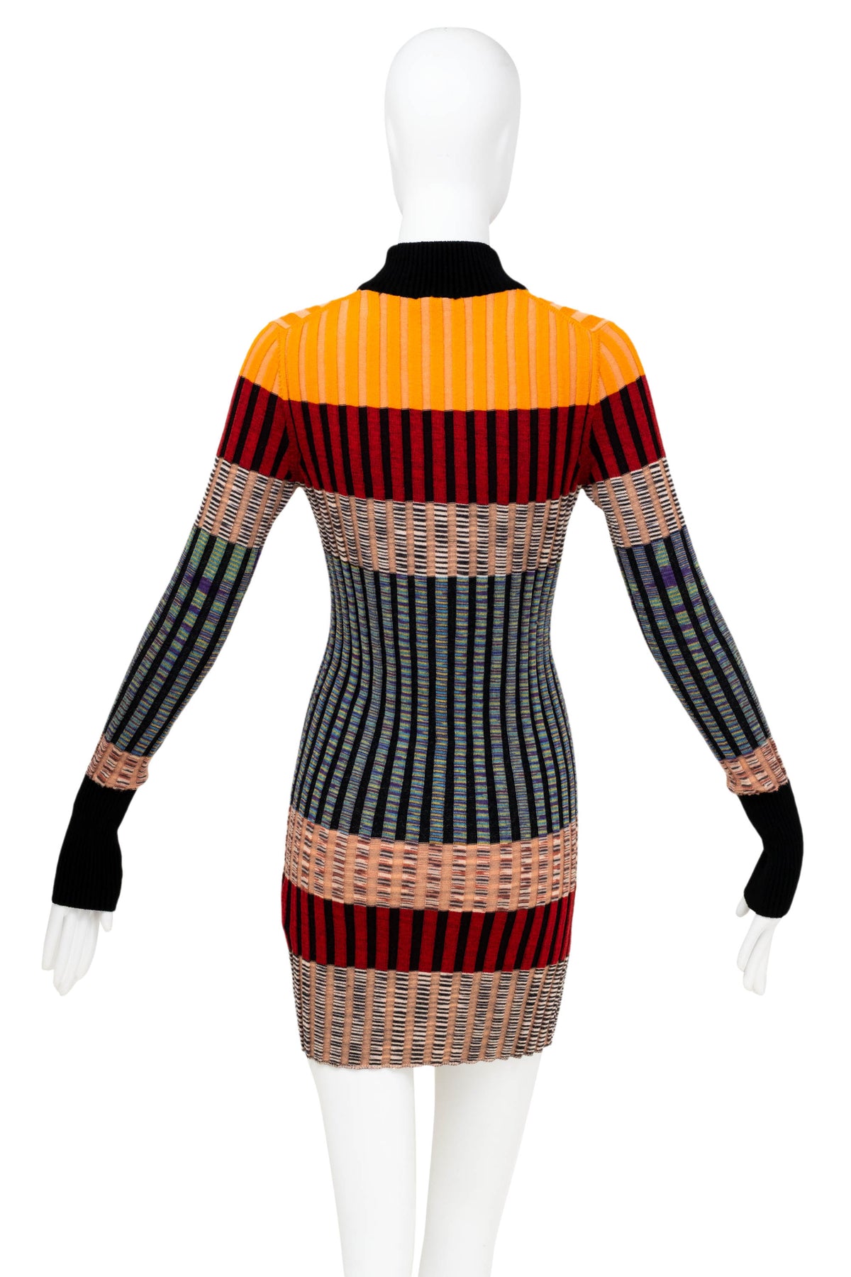 Missoni Dal 1953 Multicolor Stripe Turtleneck Sweater Dress Size 44/8