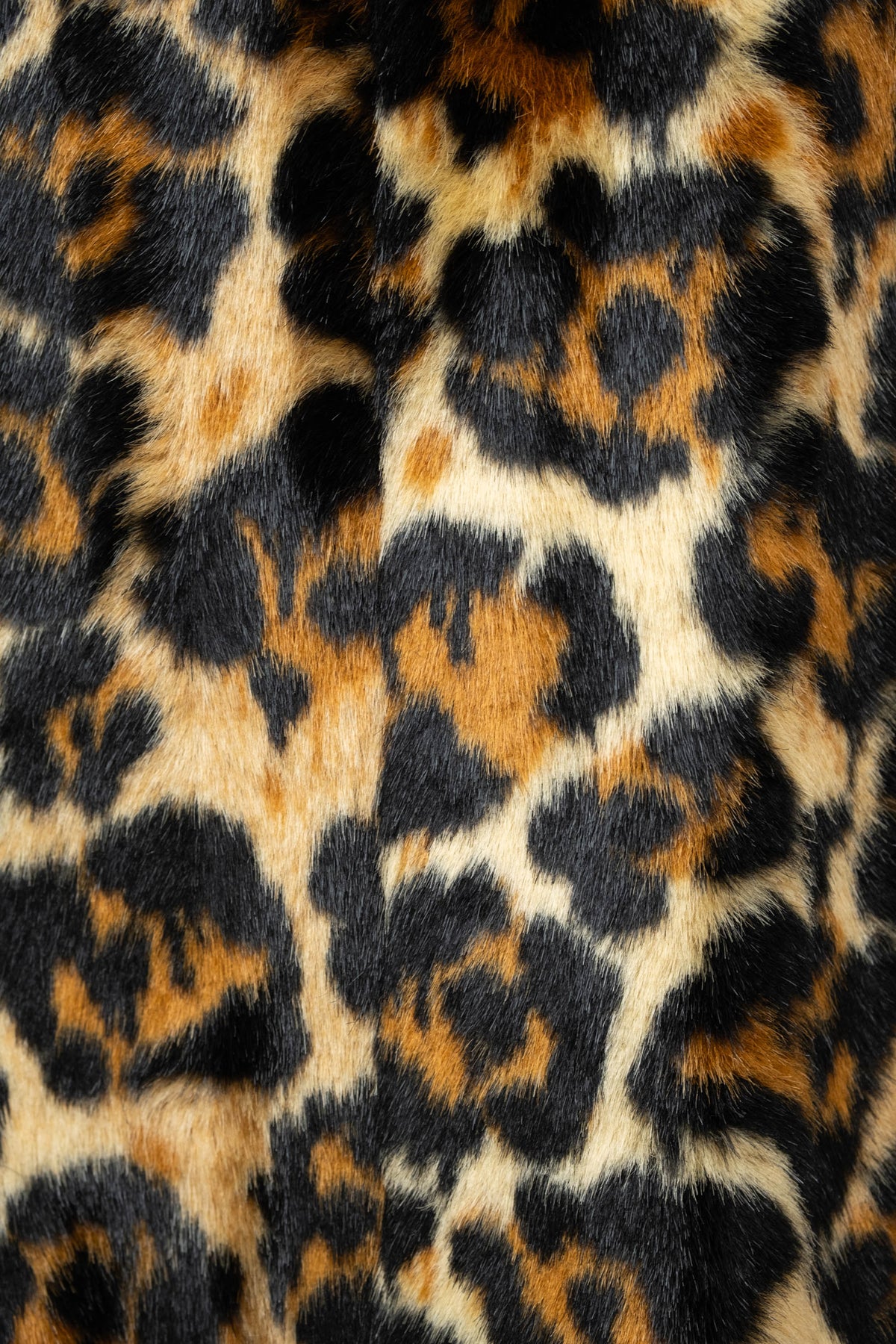Alexander McQueen McQ Leopard Faux Fur Scarf Neck Coat Size 8
